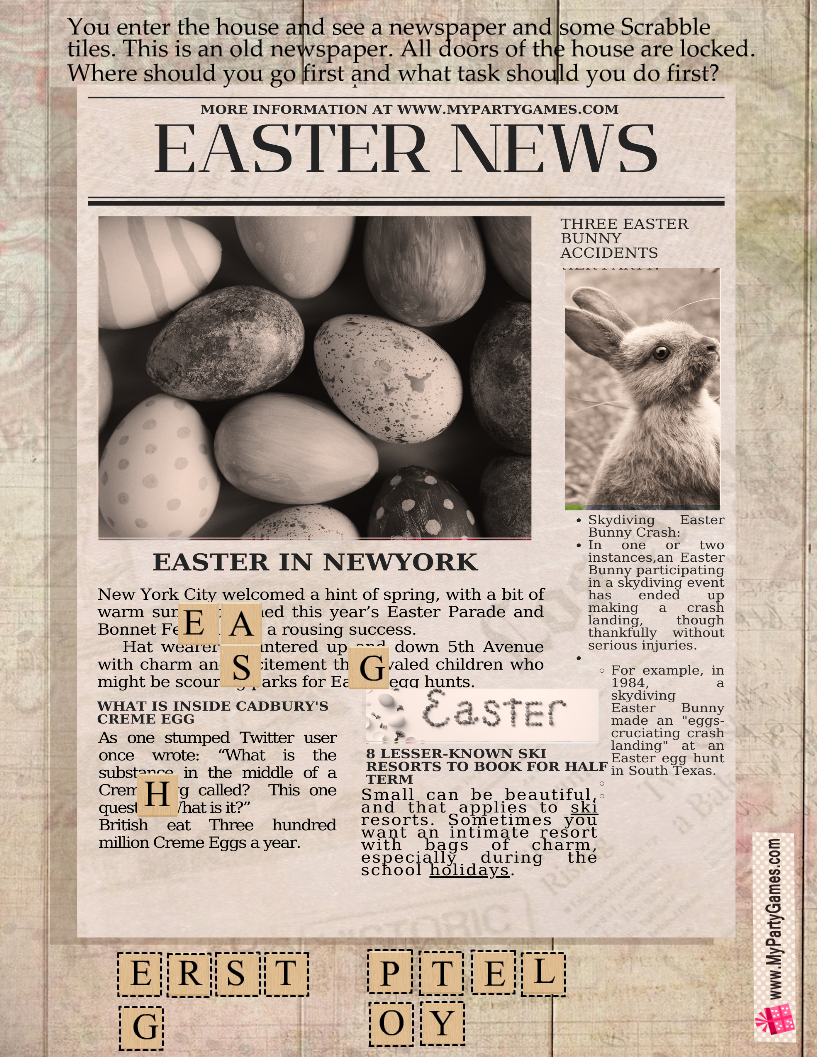 Free Printable Easter Escape Room For Older Kids And Adults