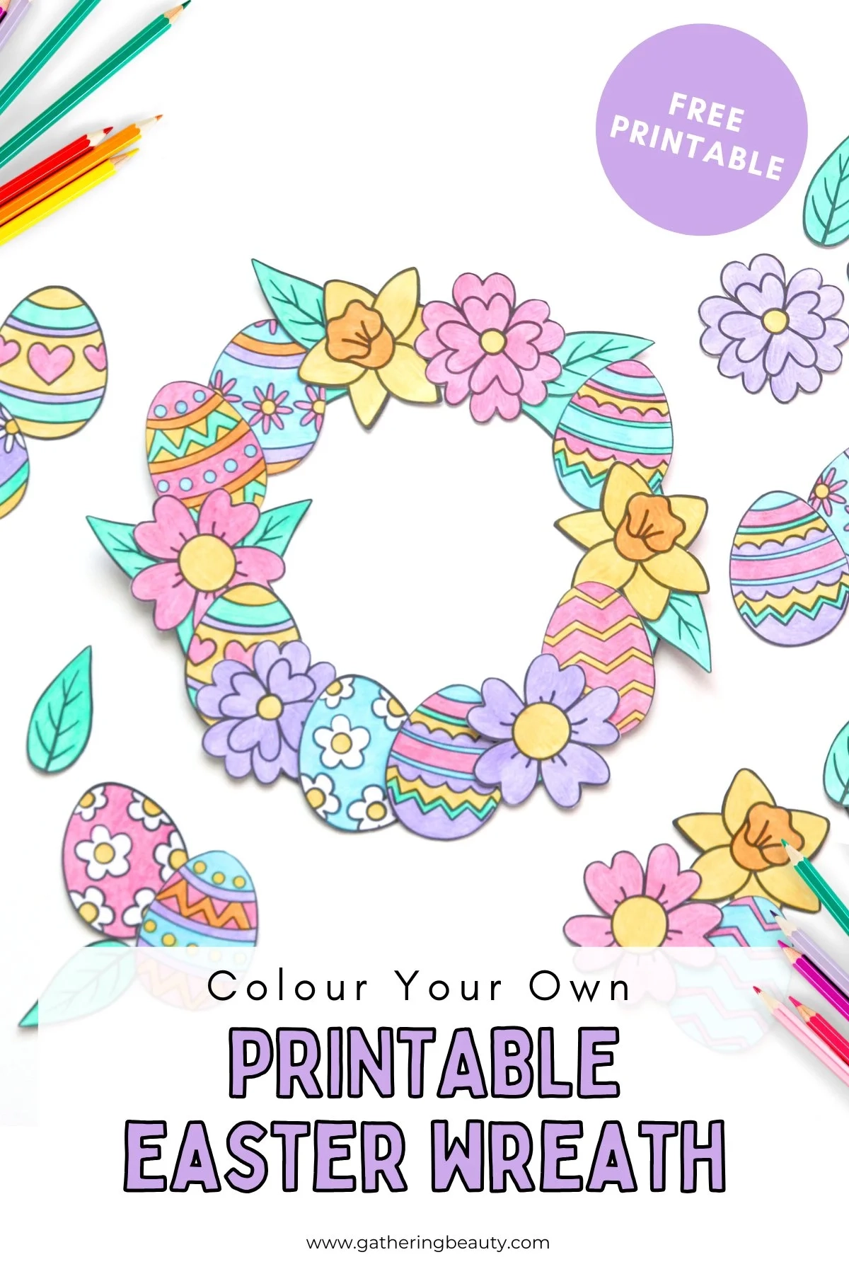 Free Printable Easter Wreath