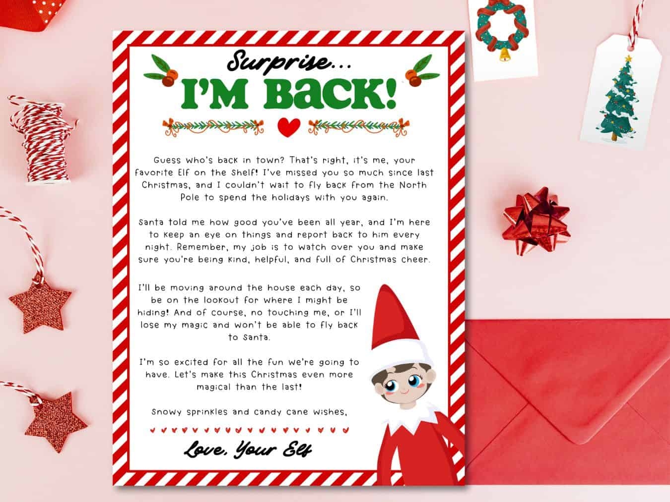 Free Printable Elf Letters Set Arrival Departure Return Free Printable Elf Letters Set Arrival Departure Return