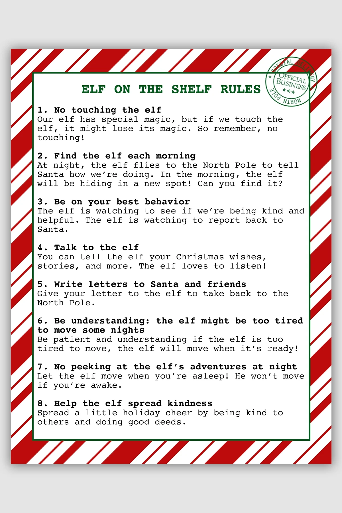 free printable elf on the shelf warning letter free printable elf on the shelf warning letter