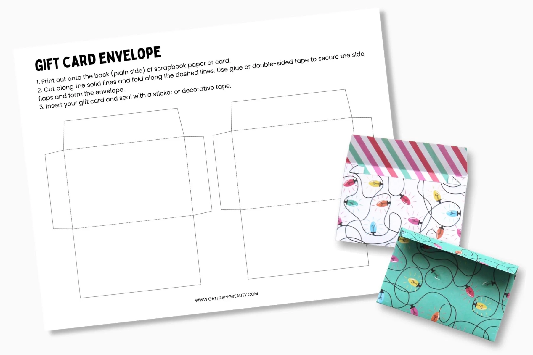 Free Printable Gift Card Envelope