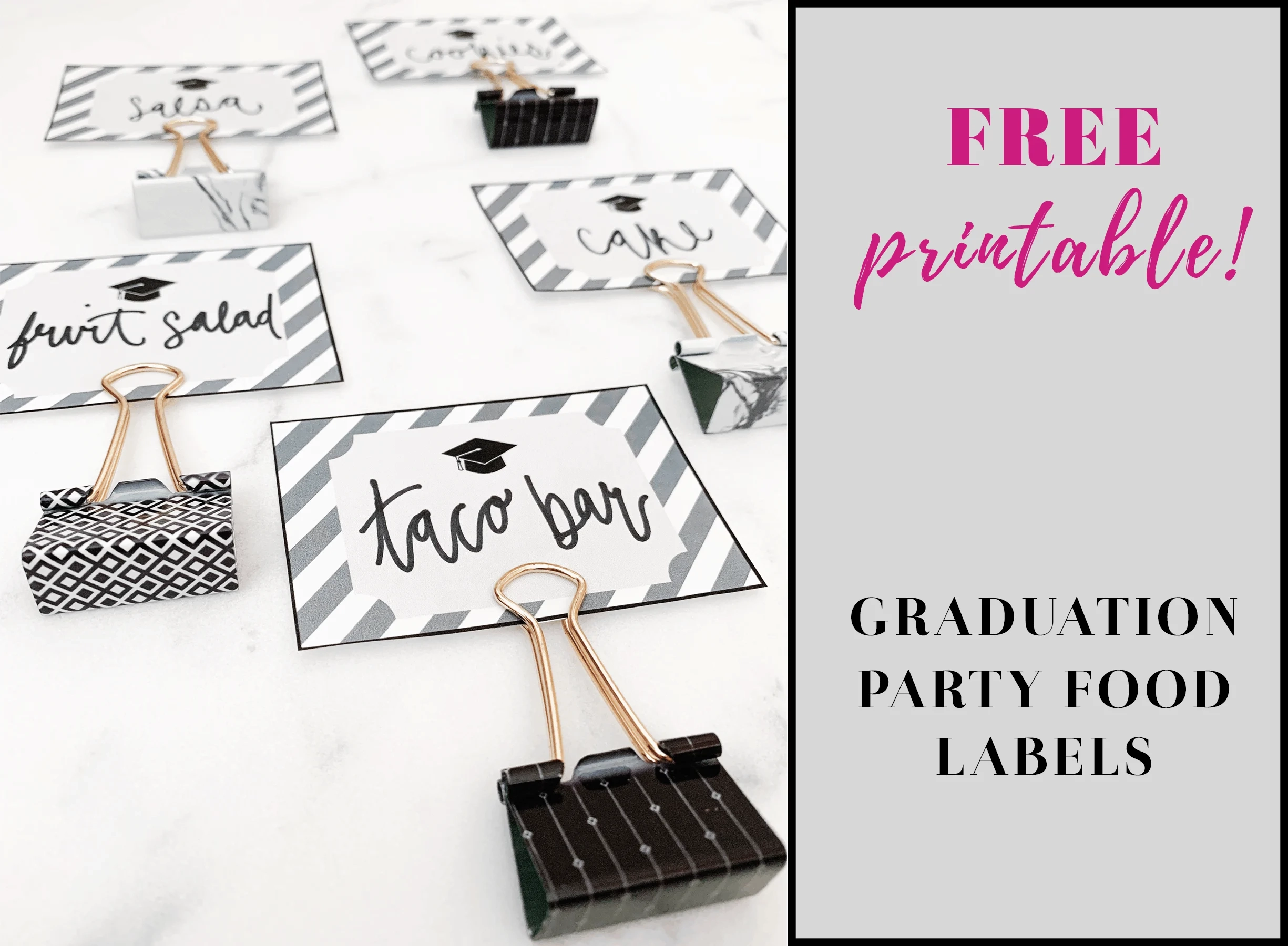 Free Printable Graduation Party Food Labels Free Printable Graduation Party Food Labels