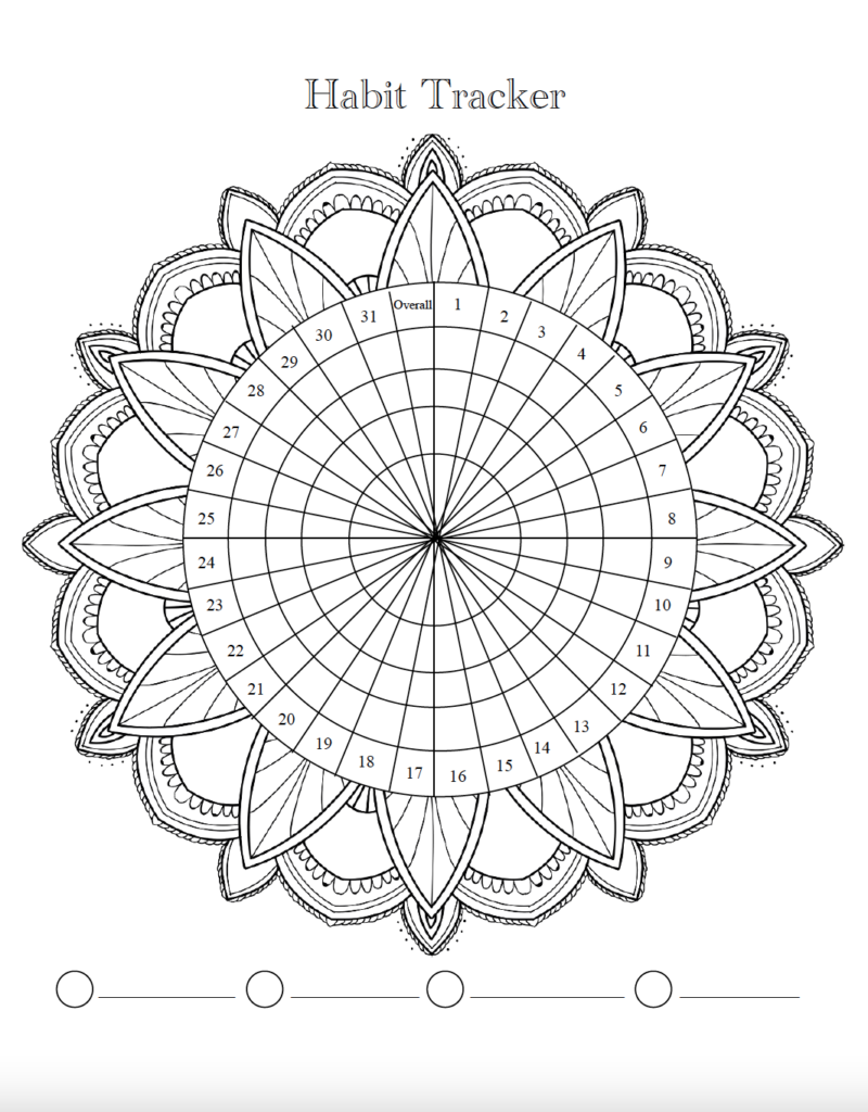 coloring habit tracker printable