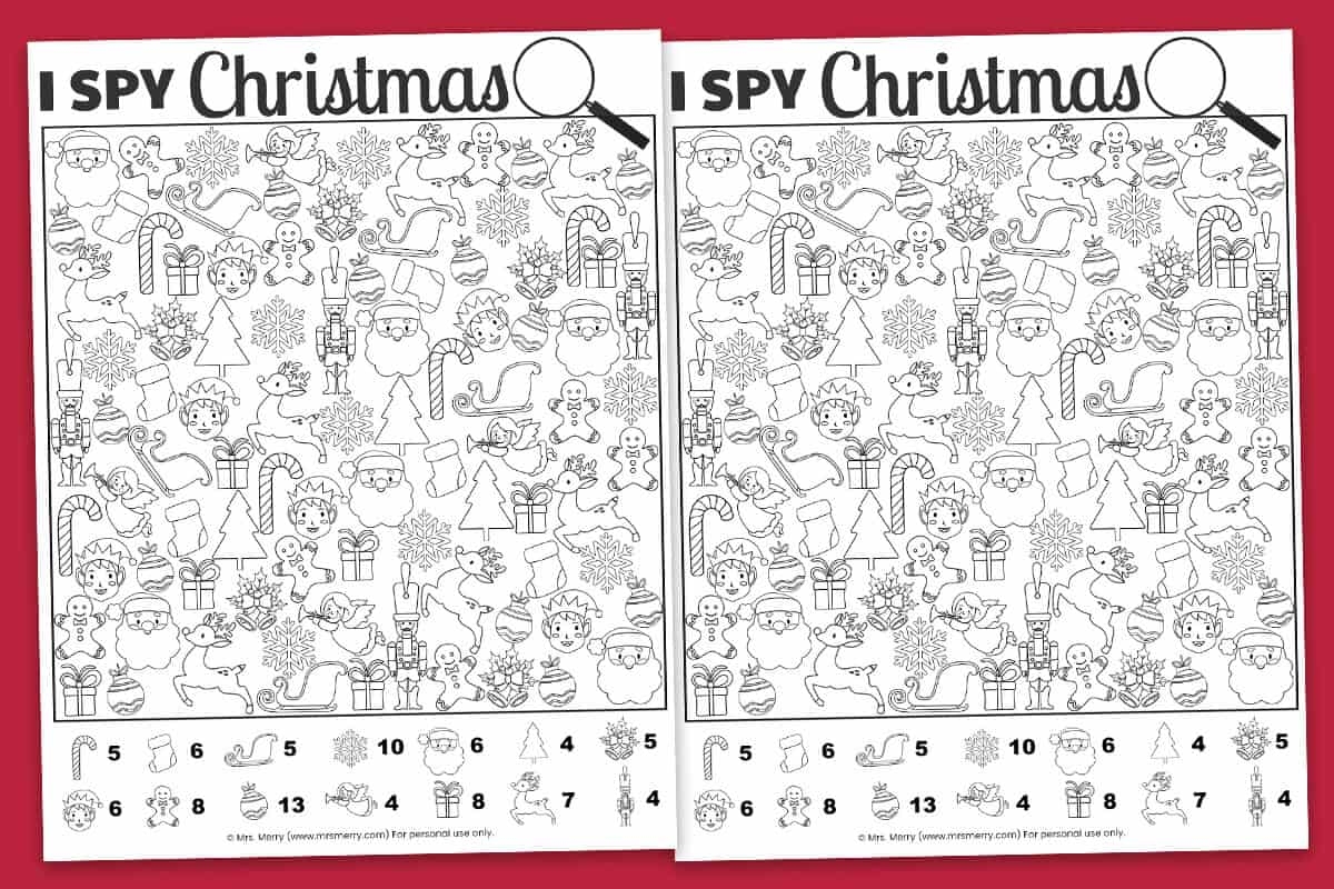 Free Printable I Spy Christmas Activity Free Printable I Spy Christmas Activity
