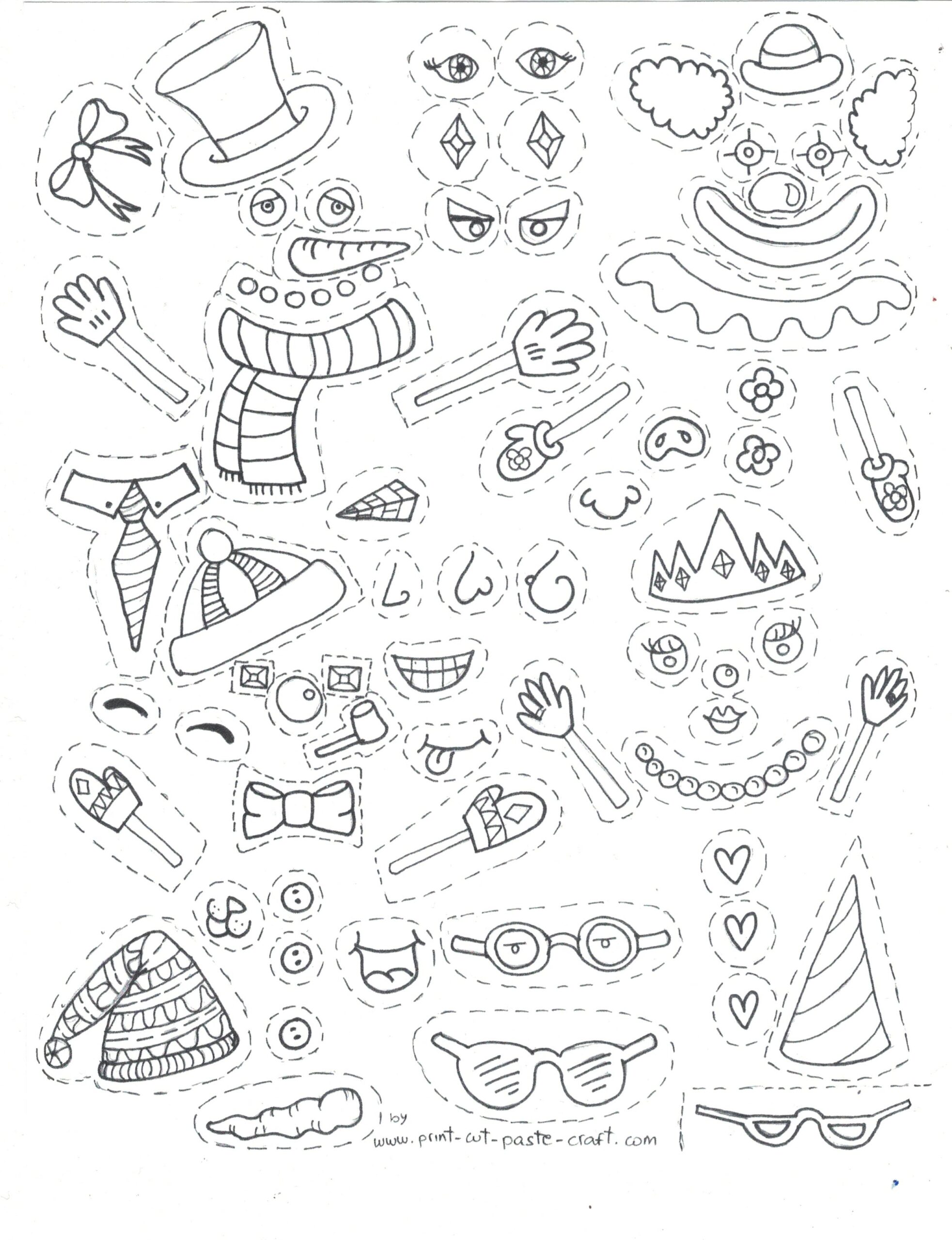 Free Printable Kids Activity Make A Snowman