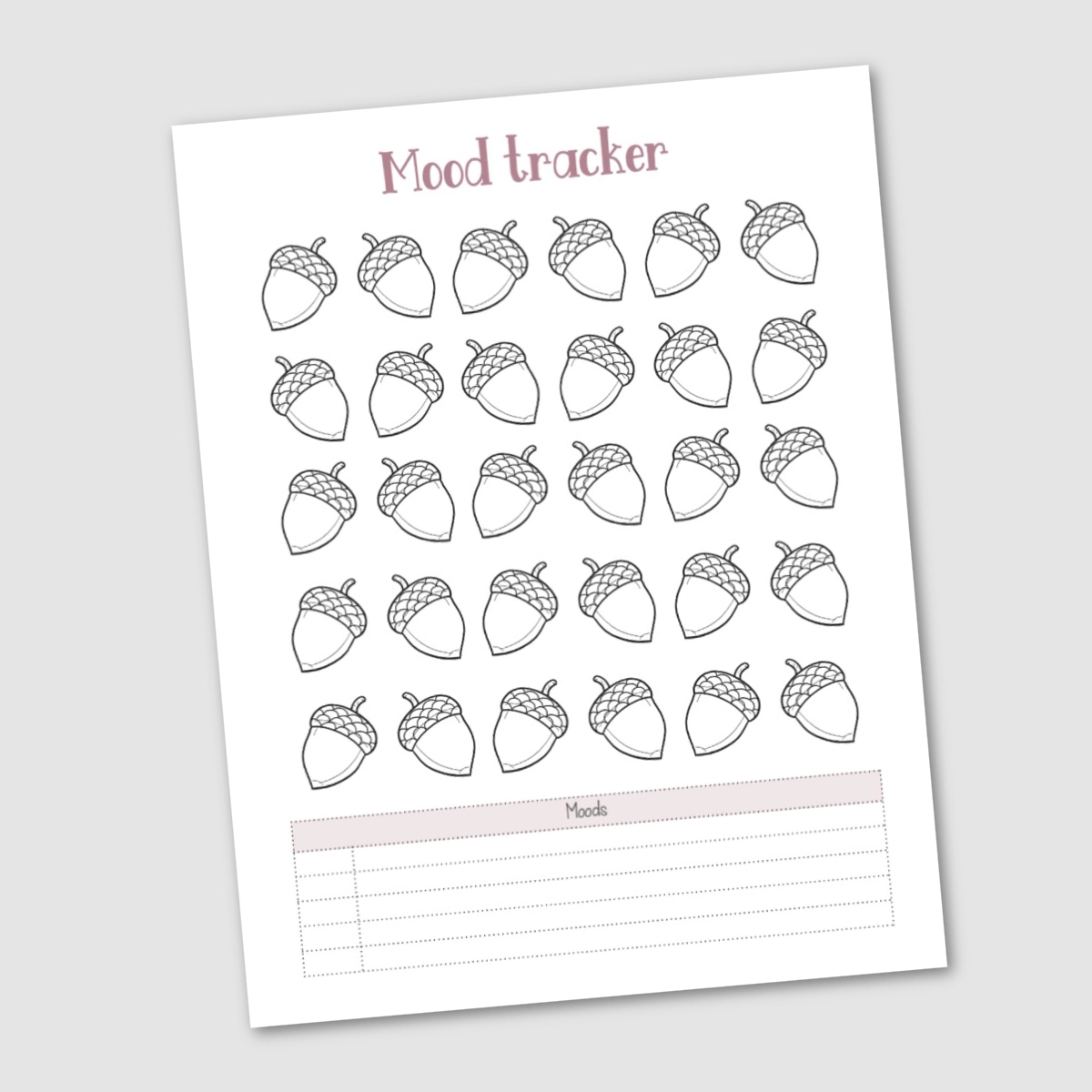 Free Printable Mood Tracker