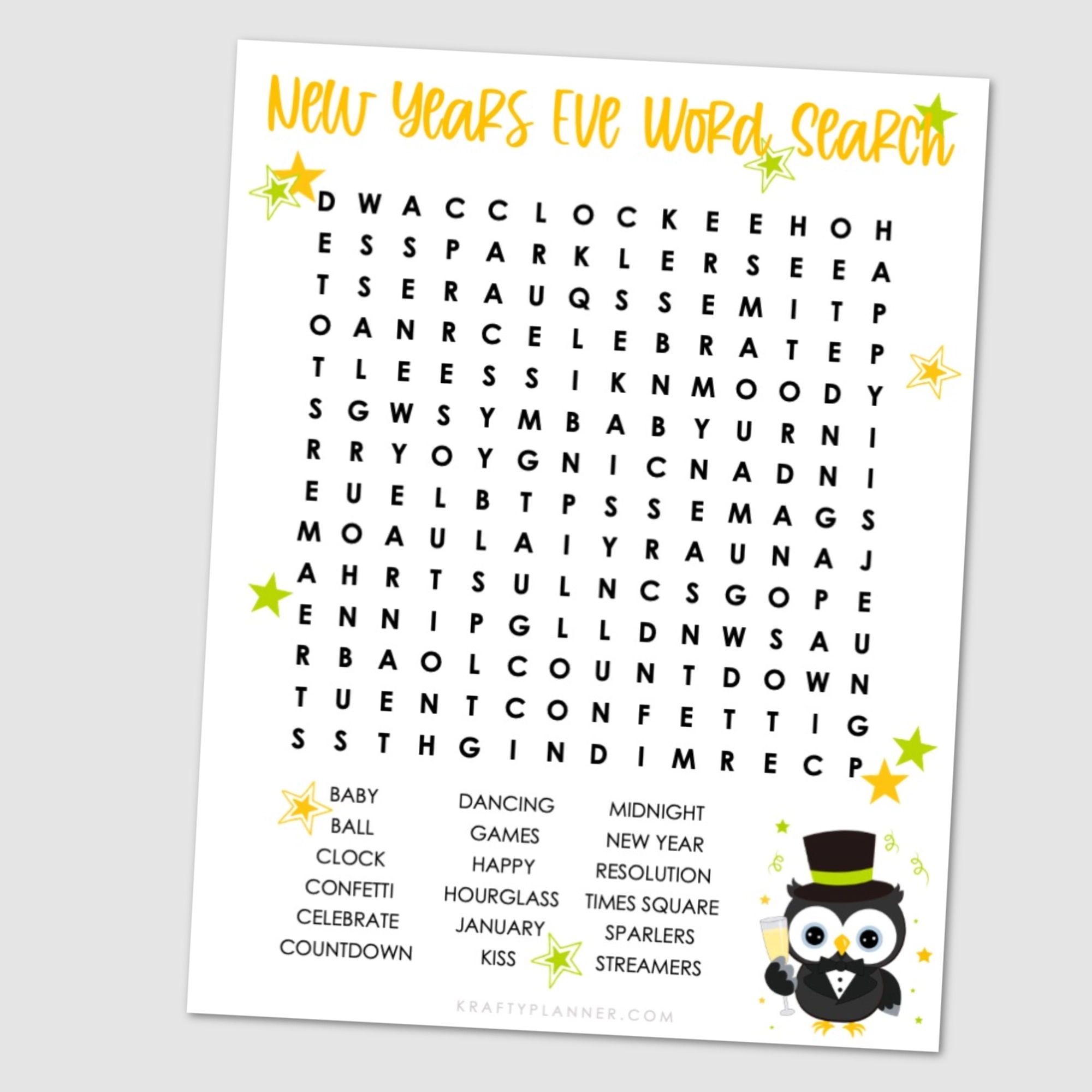 Free Printable New Years Eve Word Search Free Printable New Years Eve Word Search