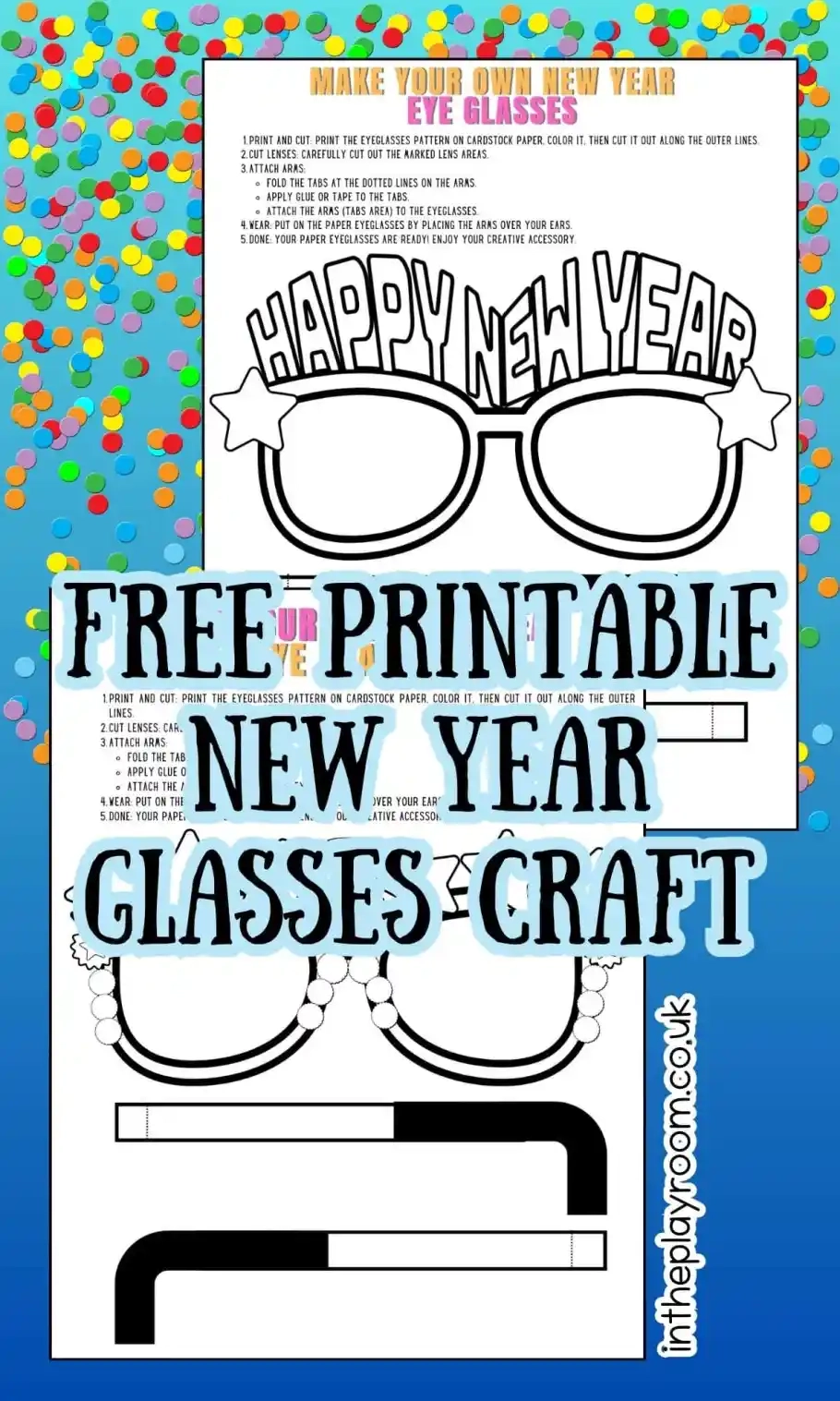 Free Printable New Years Party Glasses