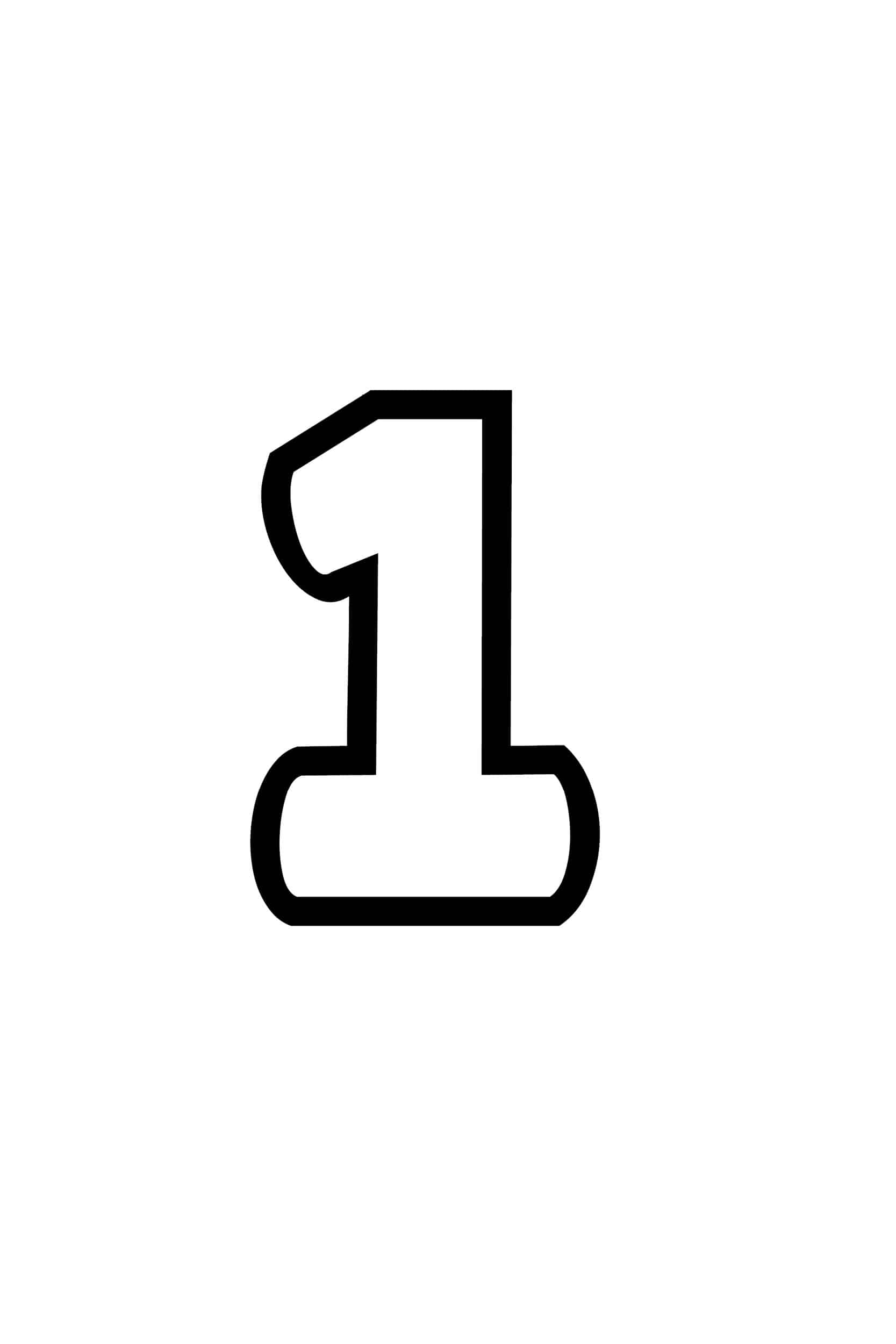 Free Printable Number Bubble Letters Bubble Number 1