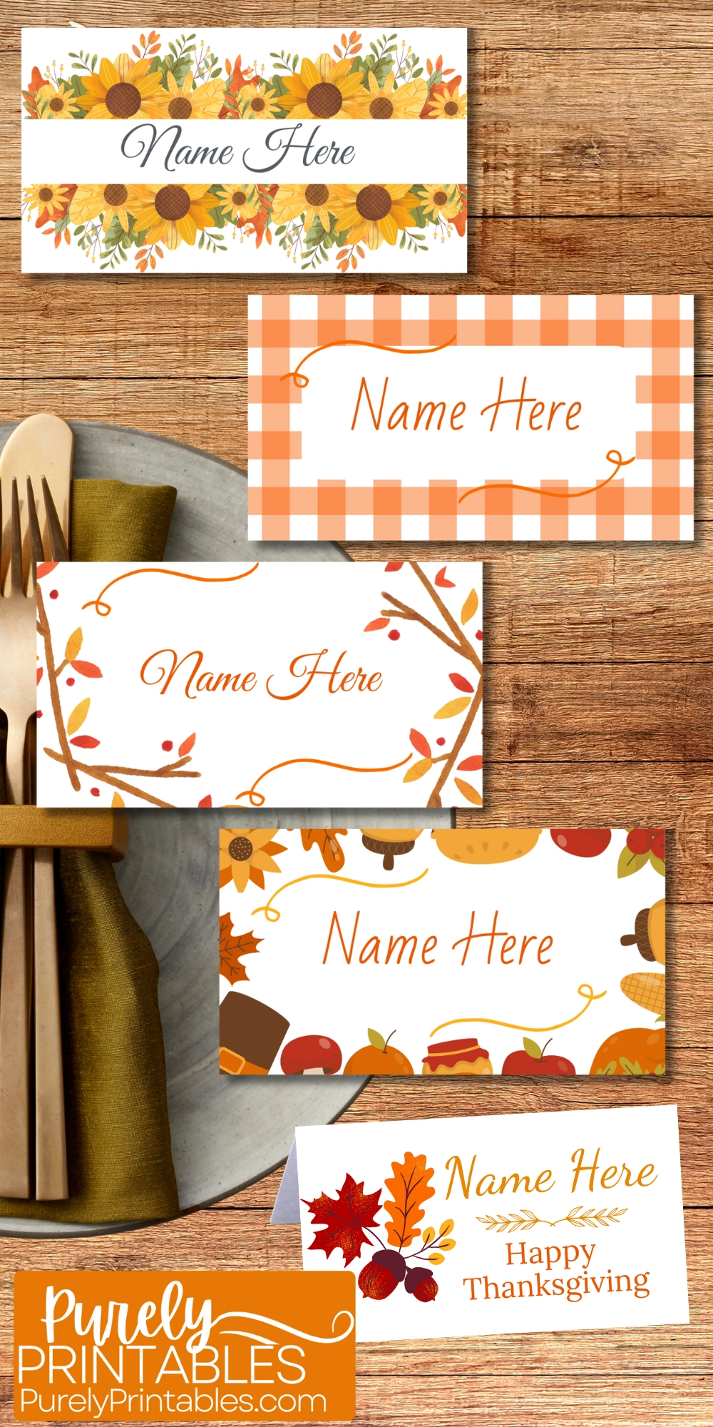 Free Printable Thanksgiving Place Cards Free Printable Thanksgiving Place Cards