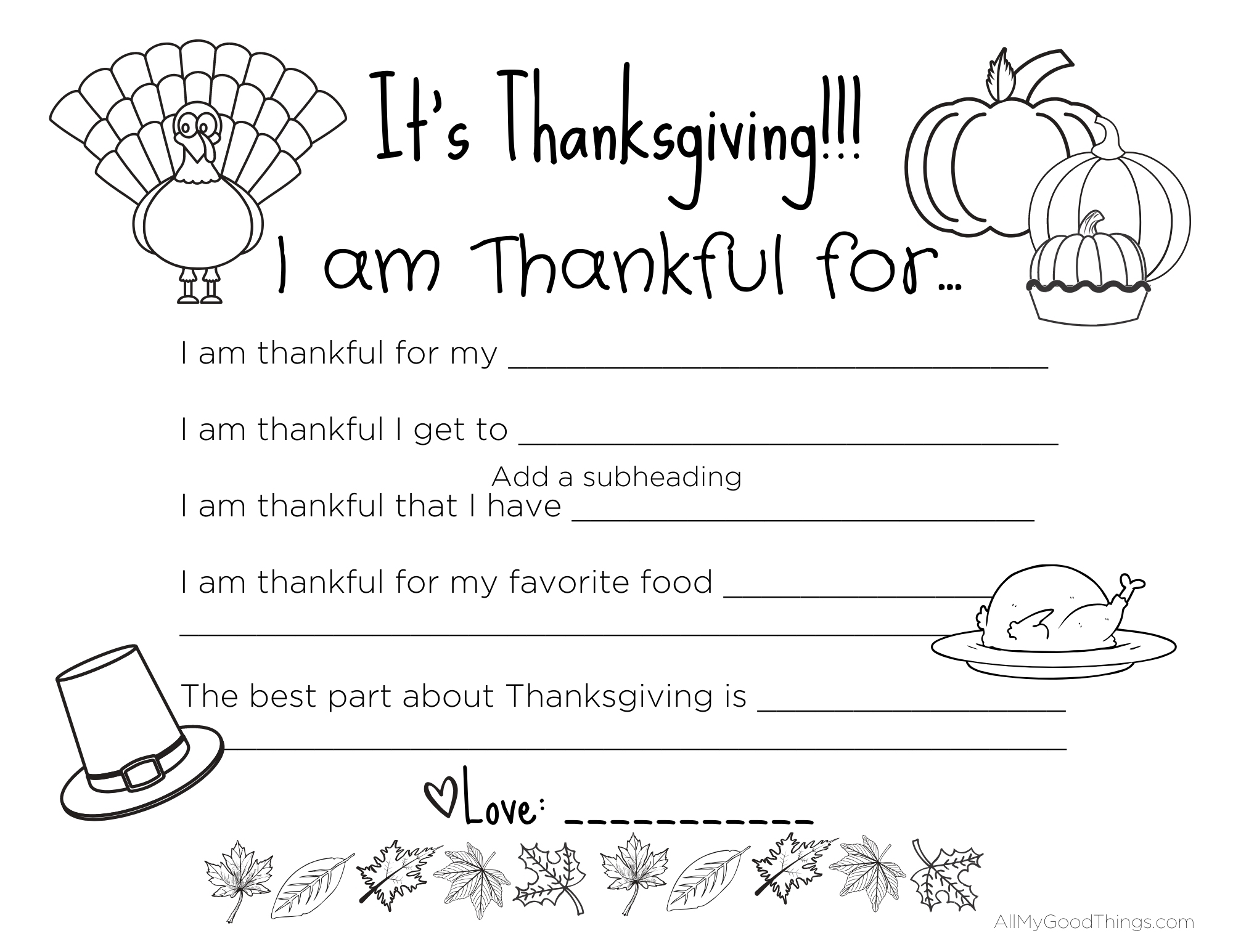 Free Printable Thanksgiving Placemats For The Kids Free Printable Thanksgiving Placemats For The Kids
