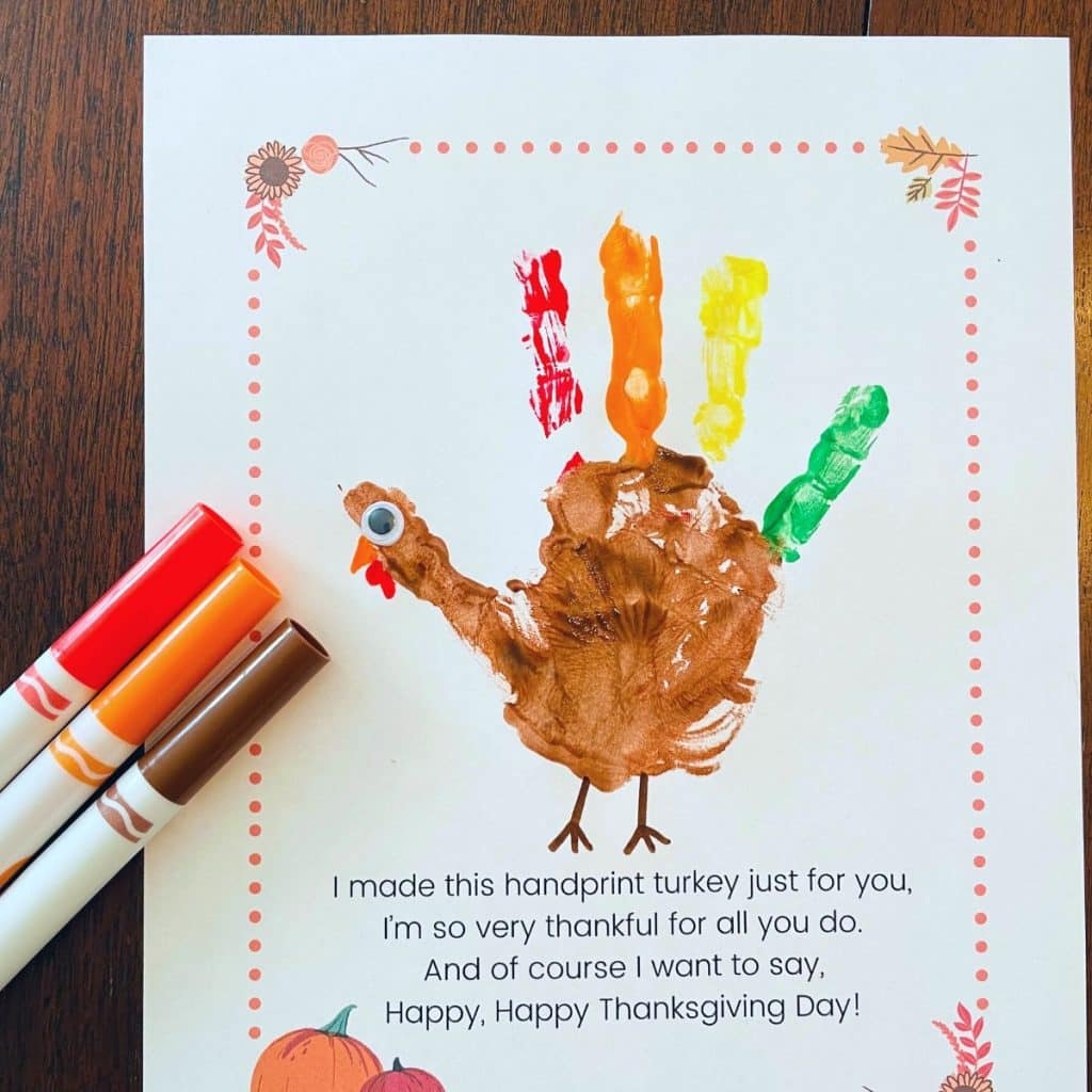 Free Printable Turkey Handprint Poem Printable Free Printable Turkey Handprint Poem Printable