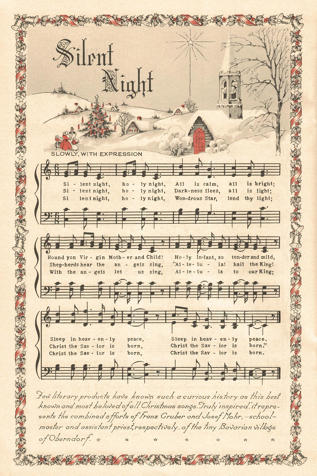 Free Printable Vintage Color Illustration Christmas Carols Free Printable Vintage Color Illustration Christmas Carols