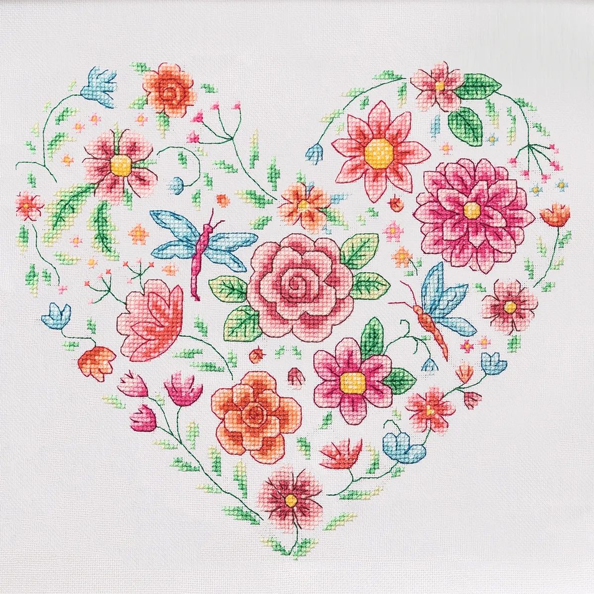 Free Roses Hearts Cross Stitch Pattern Free Roses Hearts Cross Stitch Pattern