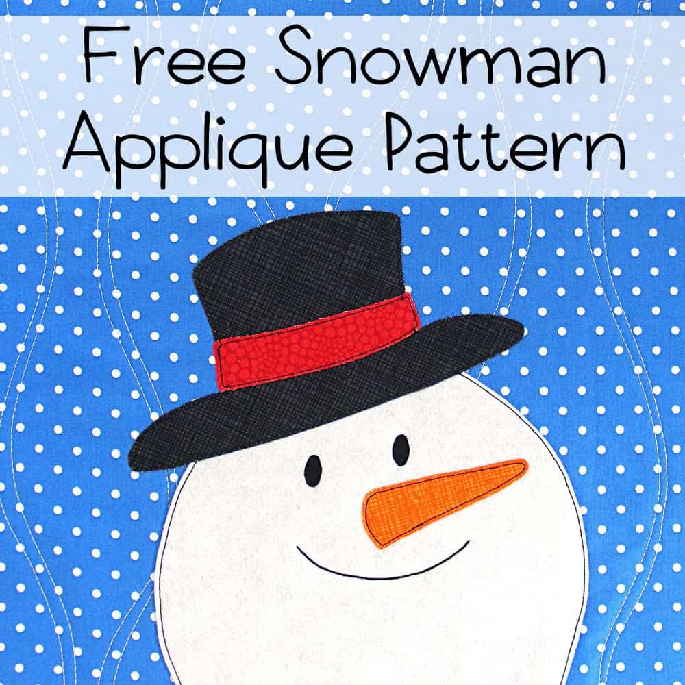 Free Snowman Applique Pattern