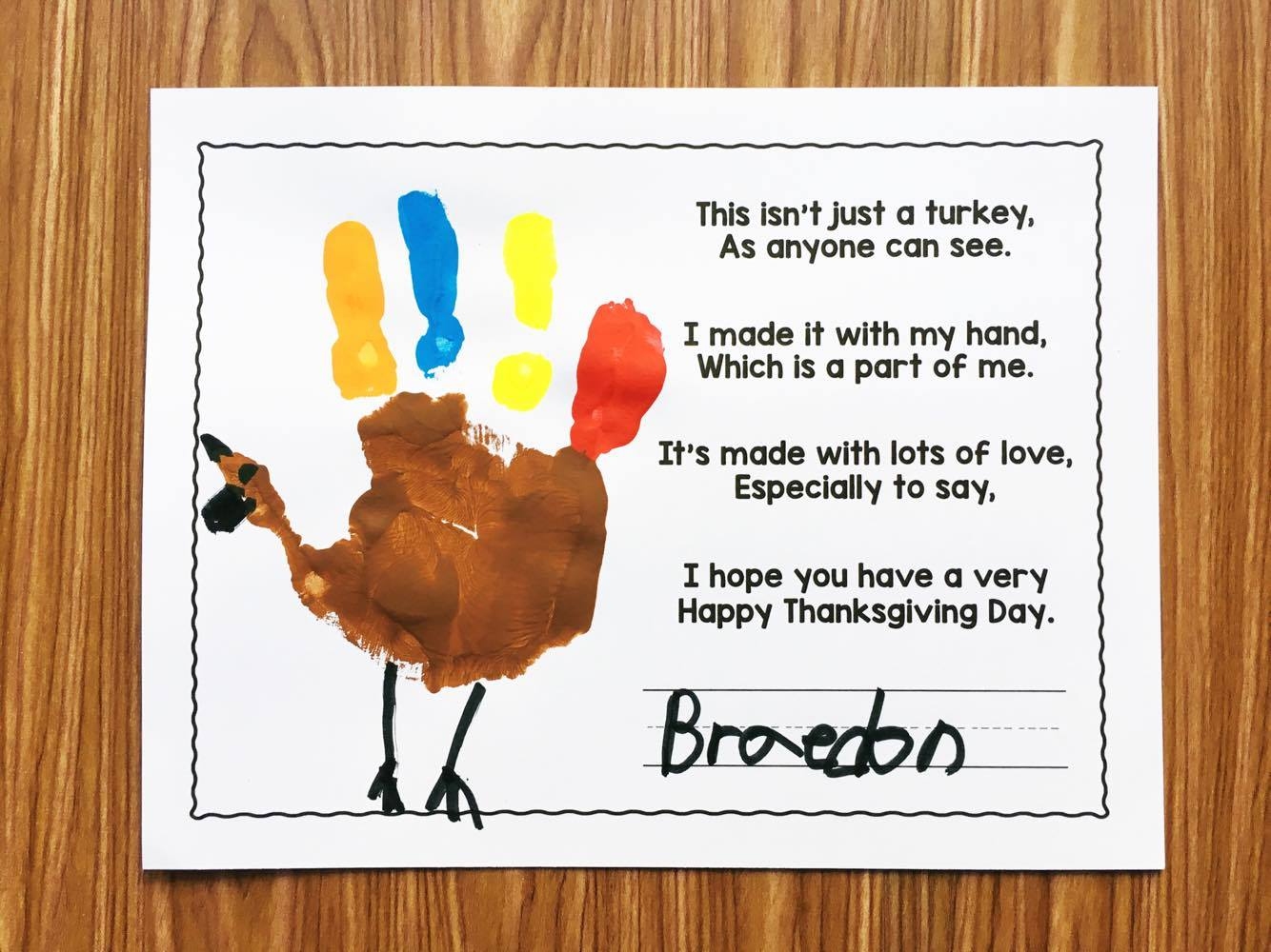 kindergarten poems for thanksgiving