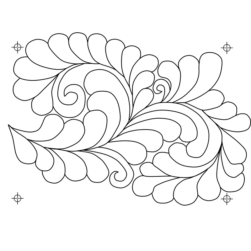 Full Line Stencil Favorite Feather