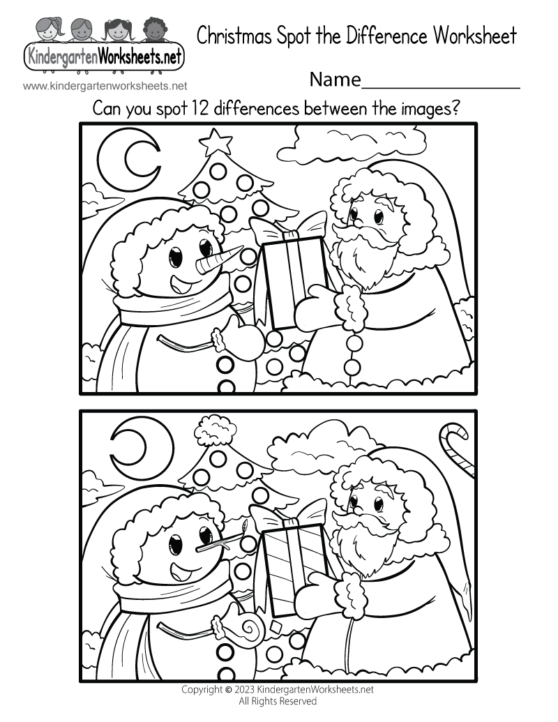 christmas spot the difference printable for adults with answers