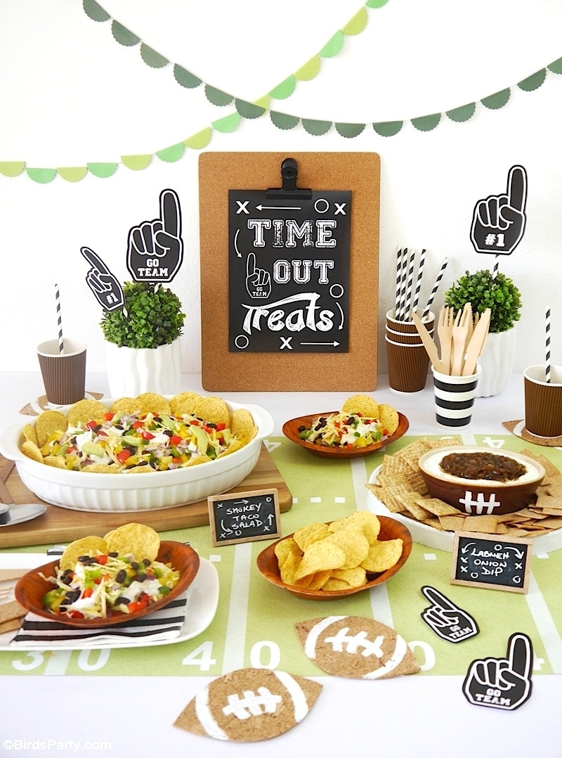 Game Day Football Recipes Decor Diy Free Printables