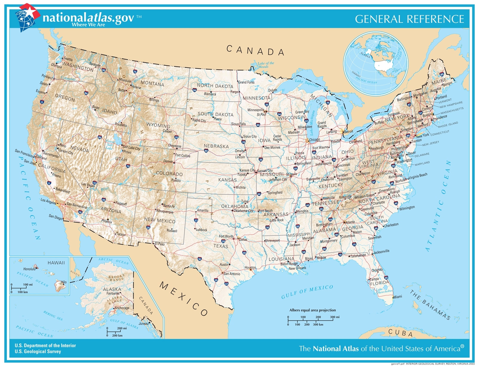 General Reference Printable Map