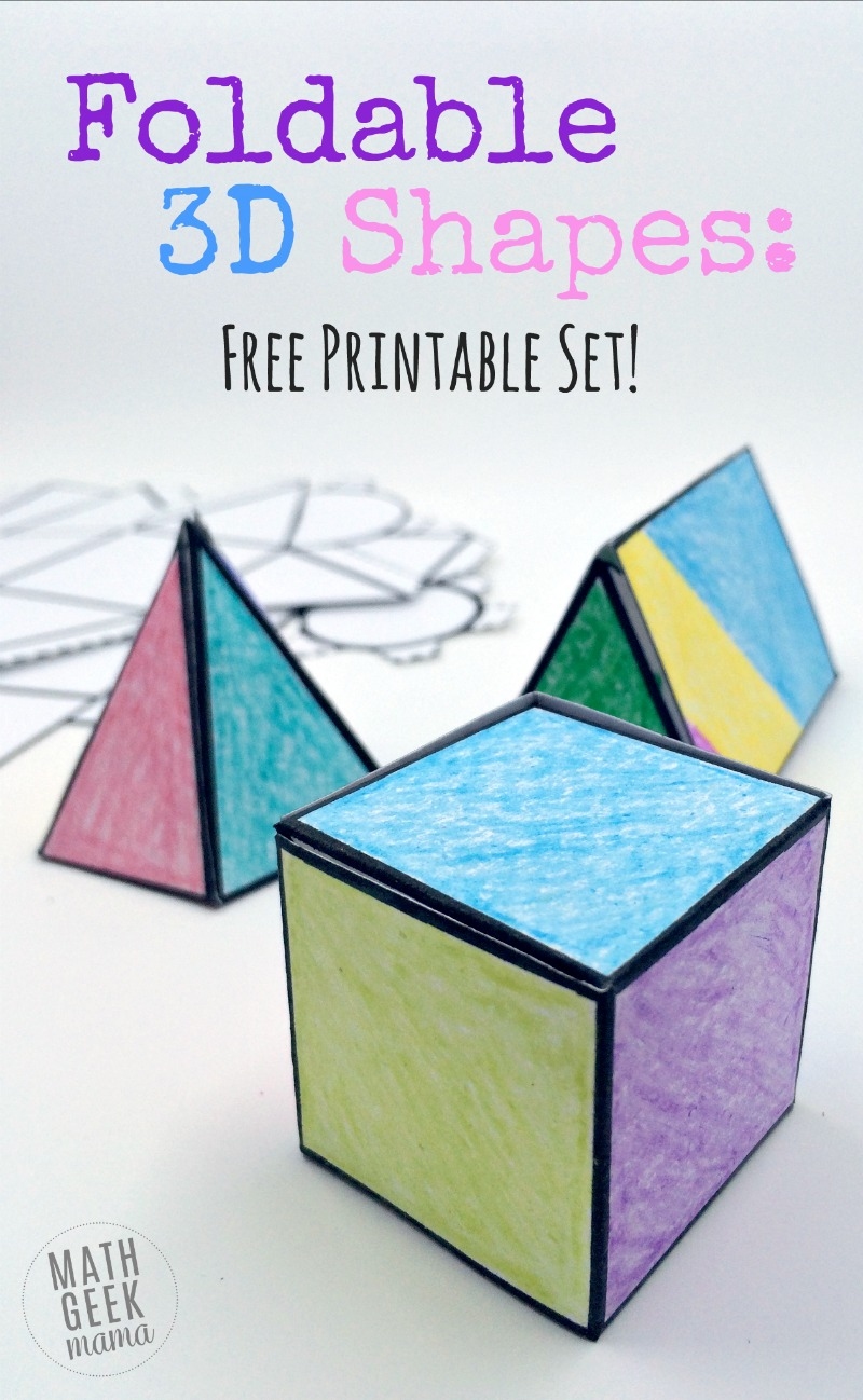Geometric Nets For 3d Shapes Free Printable Pack