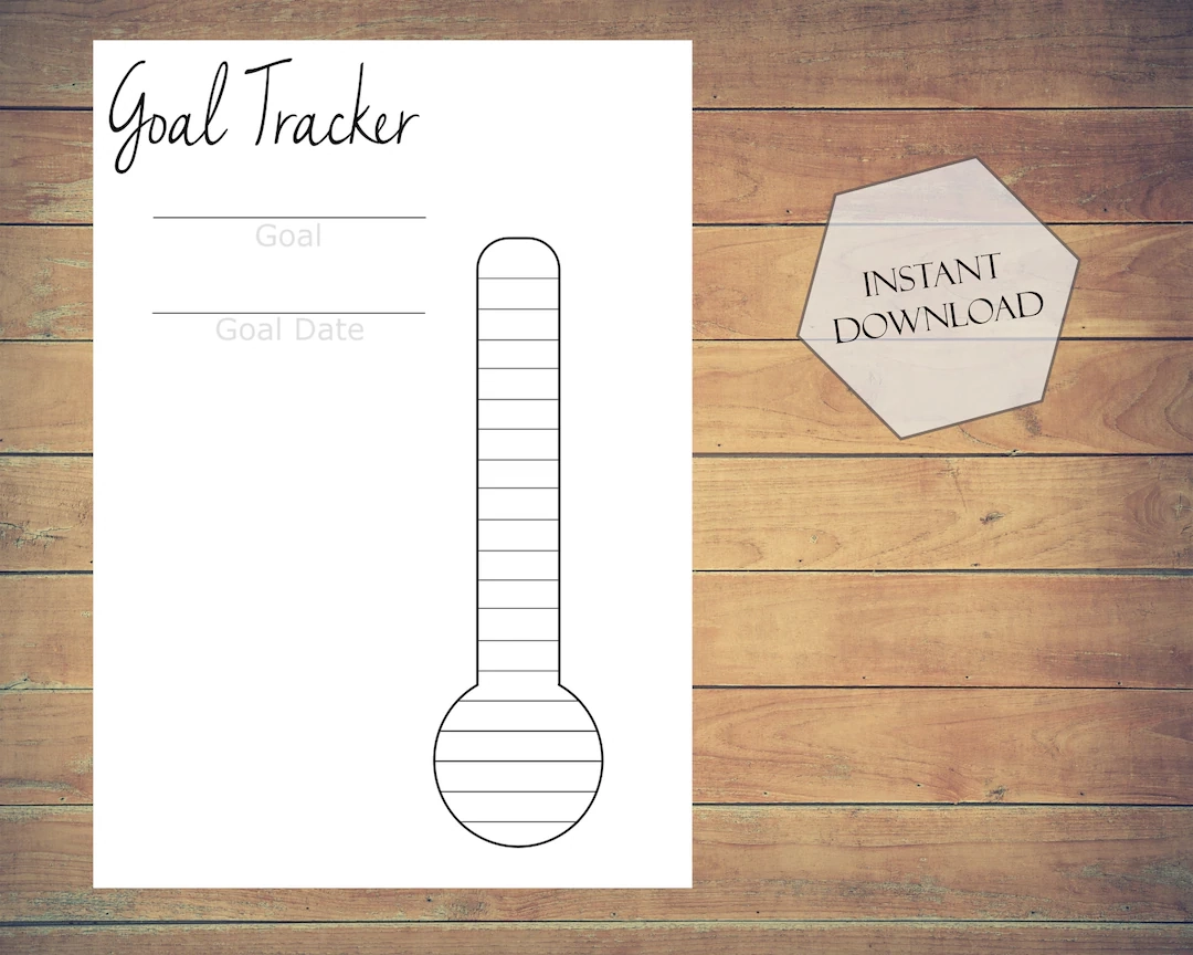 Goal Tracker Thermometer Pdf Download