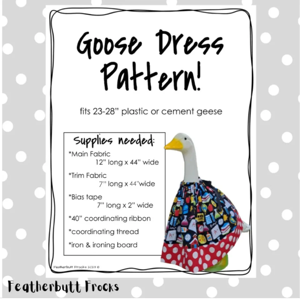 Goose Dress Sewing Pattern Fits 23 28
