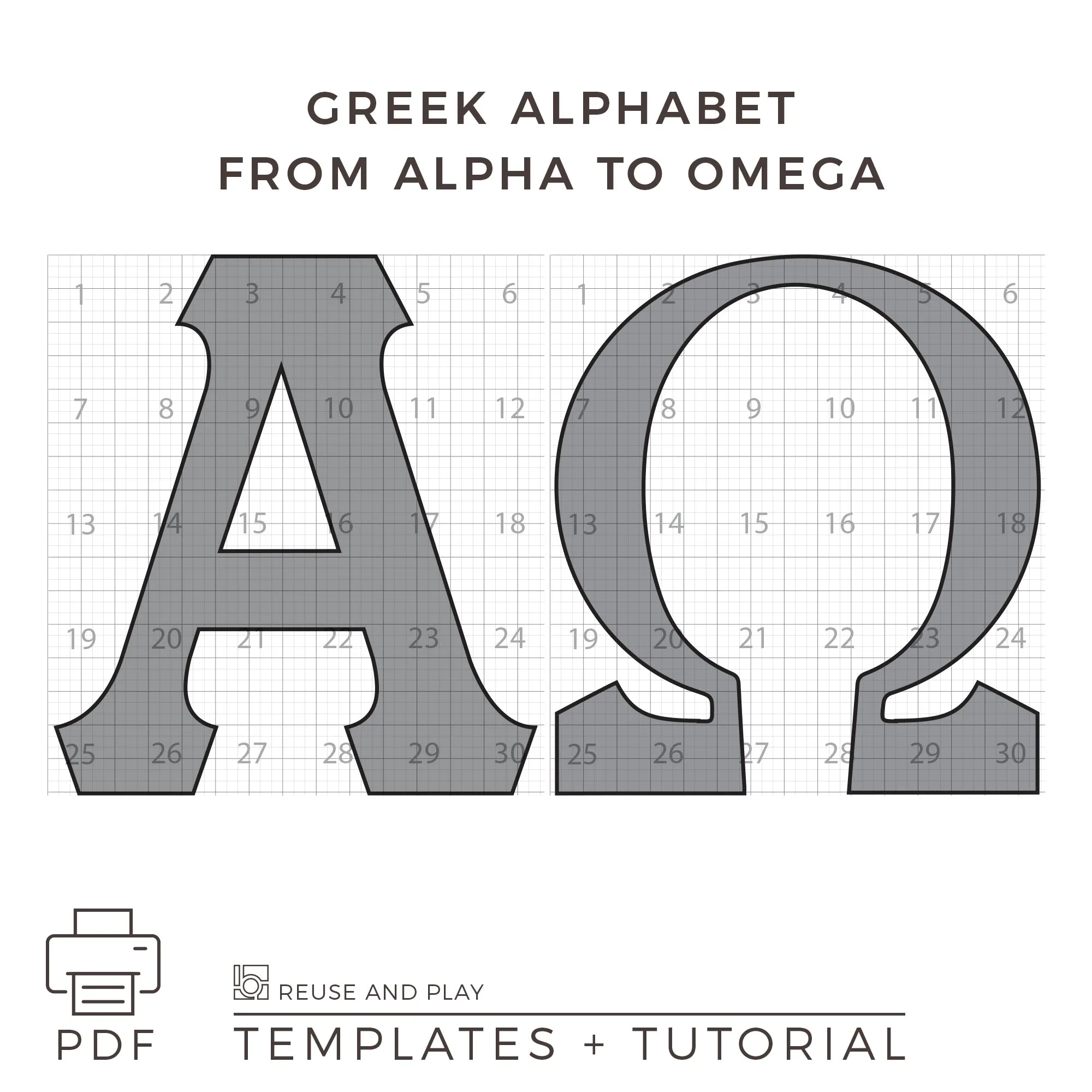 Greek Letters Templates