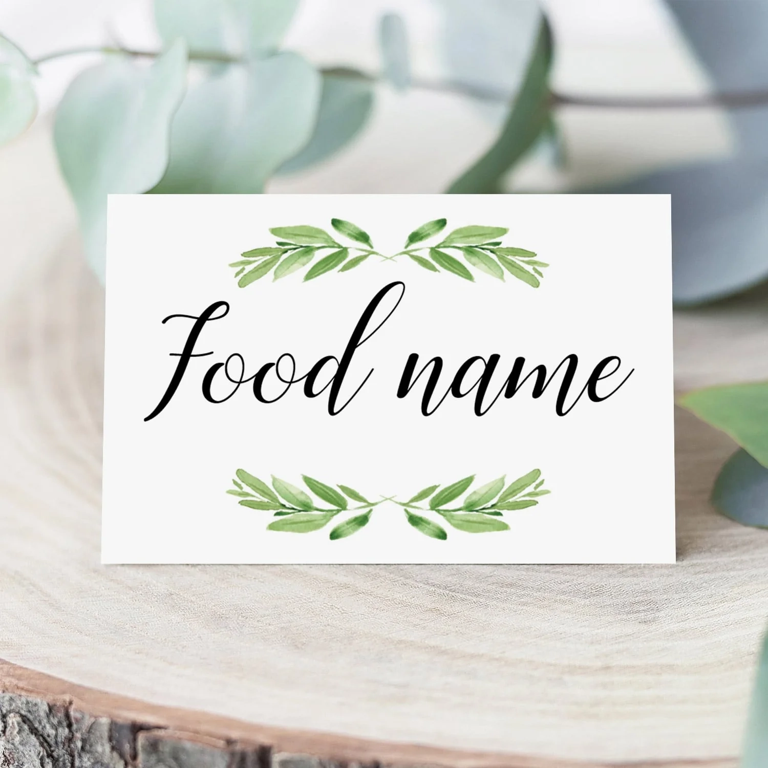 Greenery Food Labels Printable Greenery Food Labels Printable