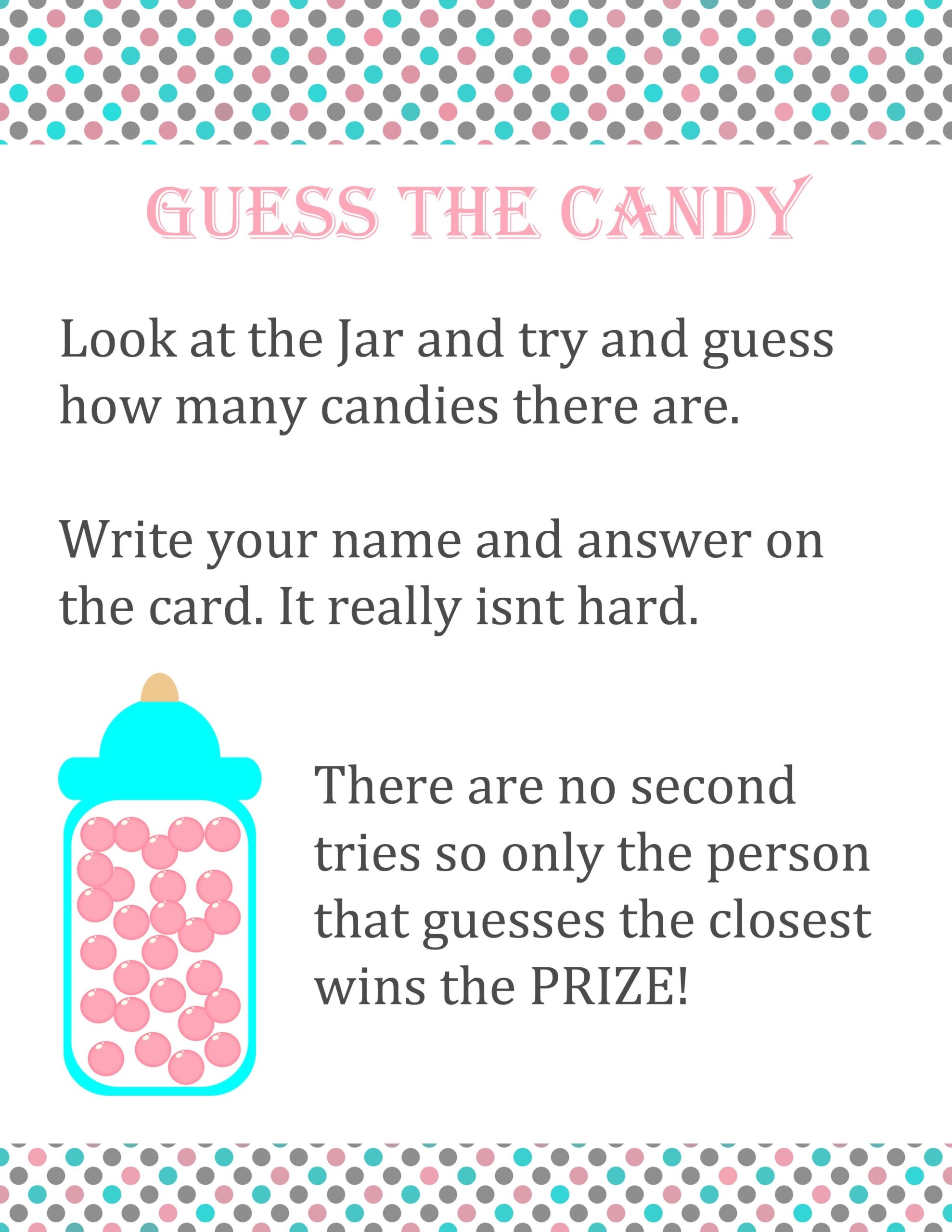 free printable guess how many sweets in the jar template