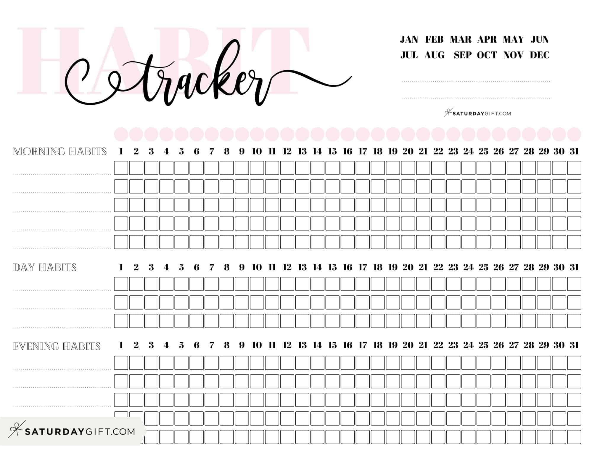 40 days habit tracker printable