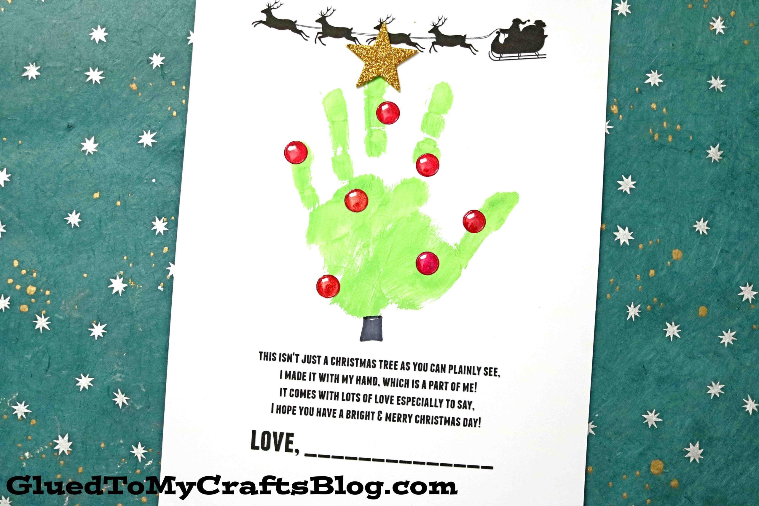 Handprint Holiday Poems Free Printable