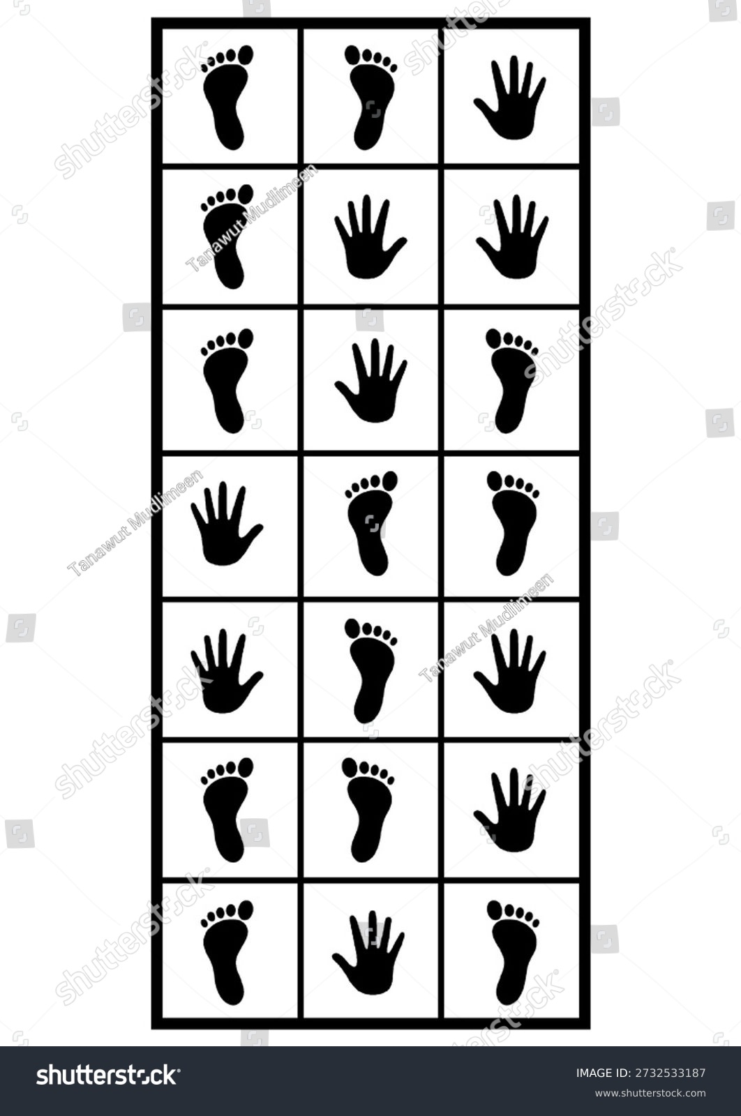 Hands Feet Hopscotch Game Template Hand 2732533187 Hands Feet Hopscotch Game Template Hand 2732533187
