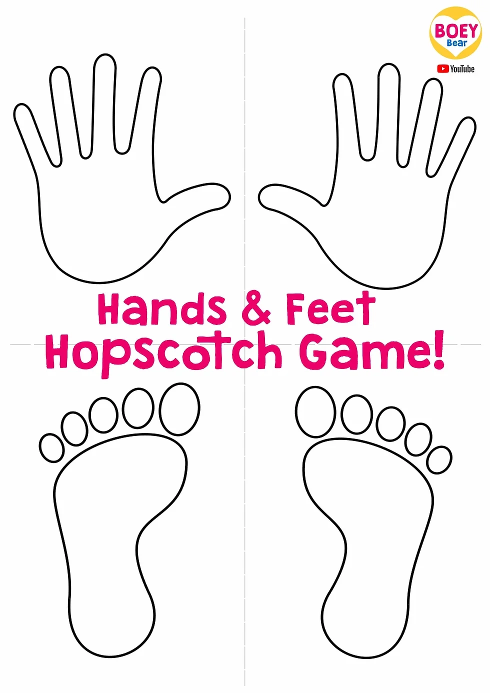Hands Feet Hopscotch Game Hands Feet Hopscotch Game