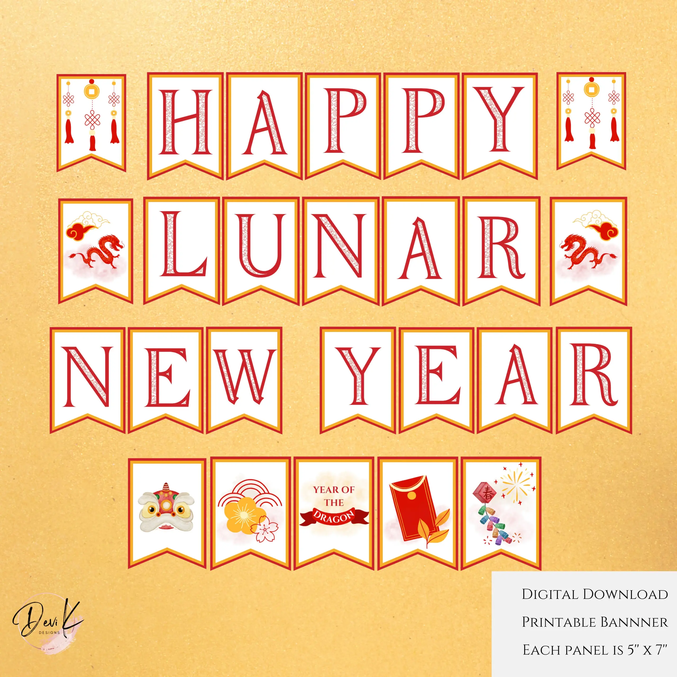 Happy Lunar New Year 2025 Printable