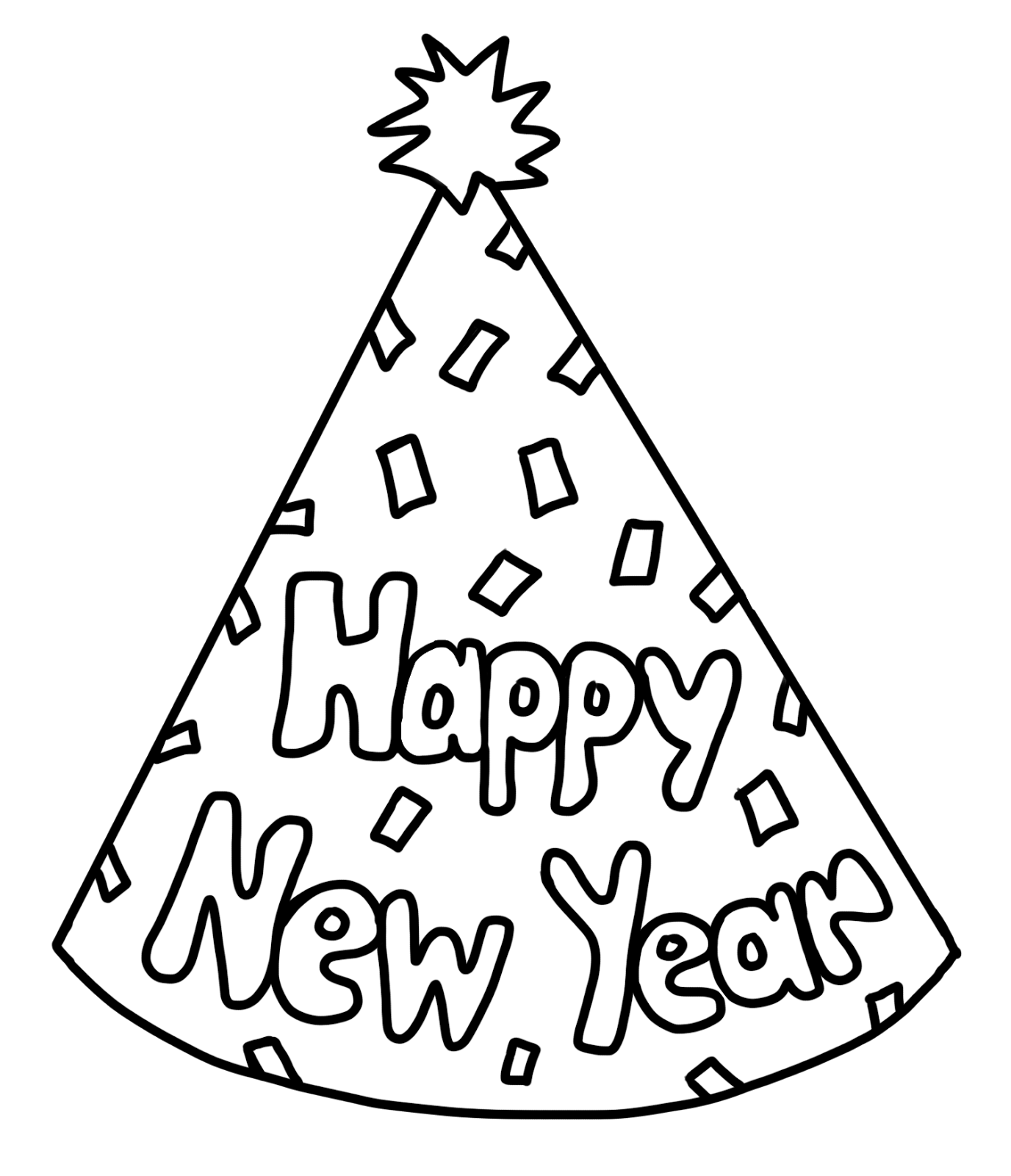 printable new years party hats