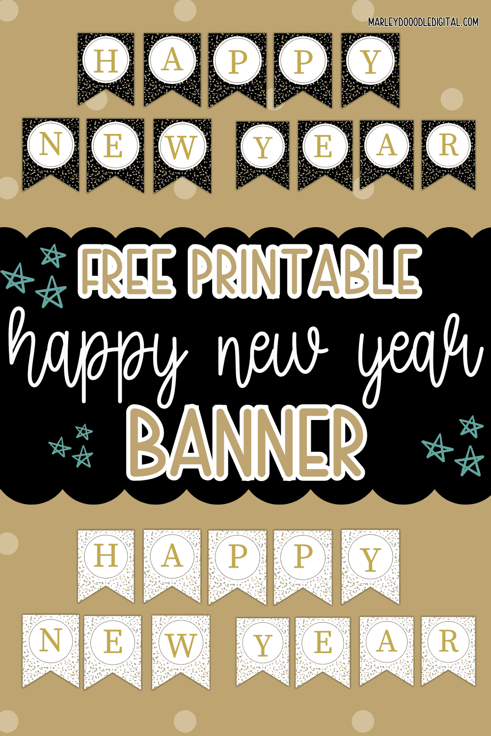 happy new year 2026 banner printable
