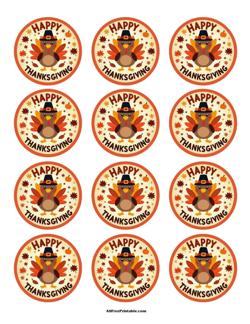 Happy Thanksgiving Cupcake Toppers Happy Thanksgiving Cupcake Toppers