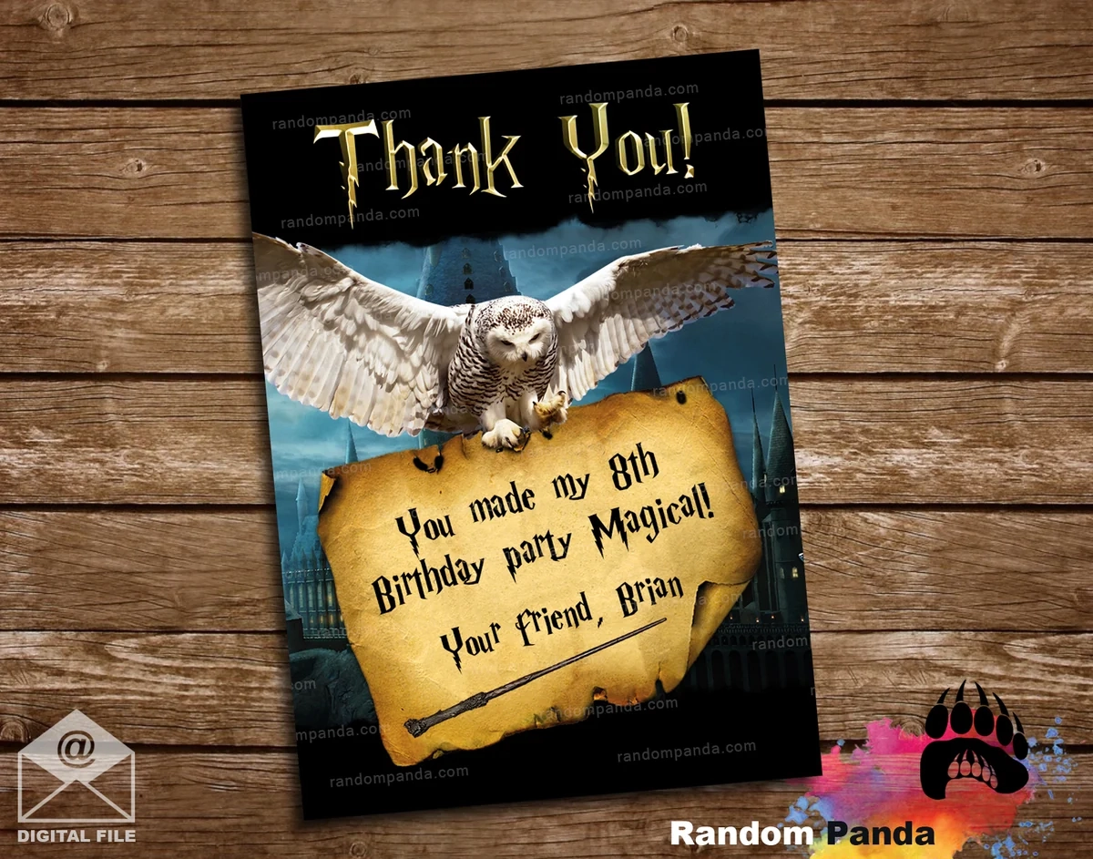 Harry Potter Hedwig Hogwarts Thank You Card Harry Potter Hedwig Hogwarts Thank You Card
