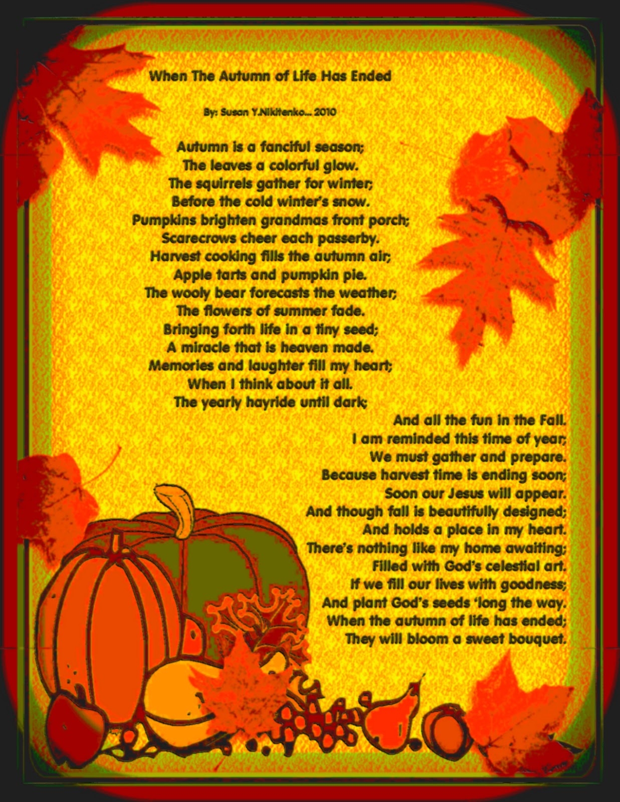 Harvest Poem Posters