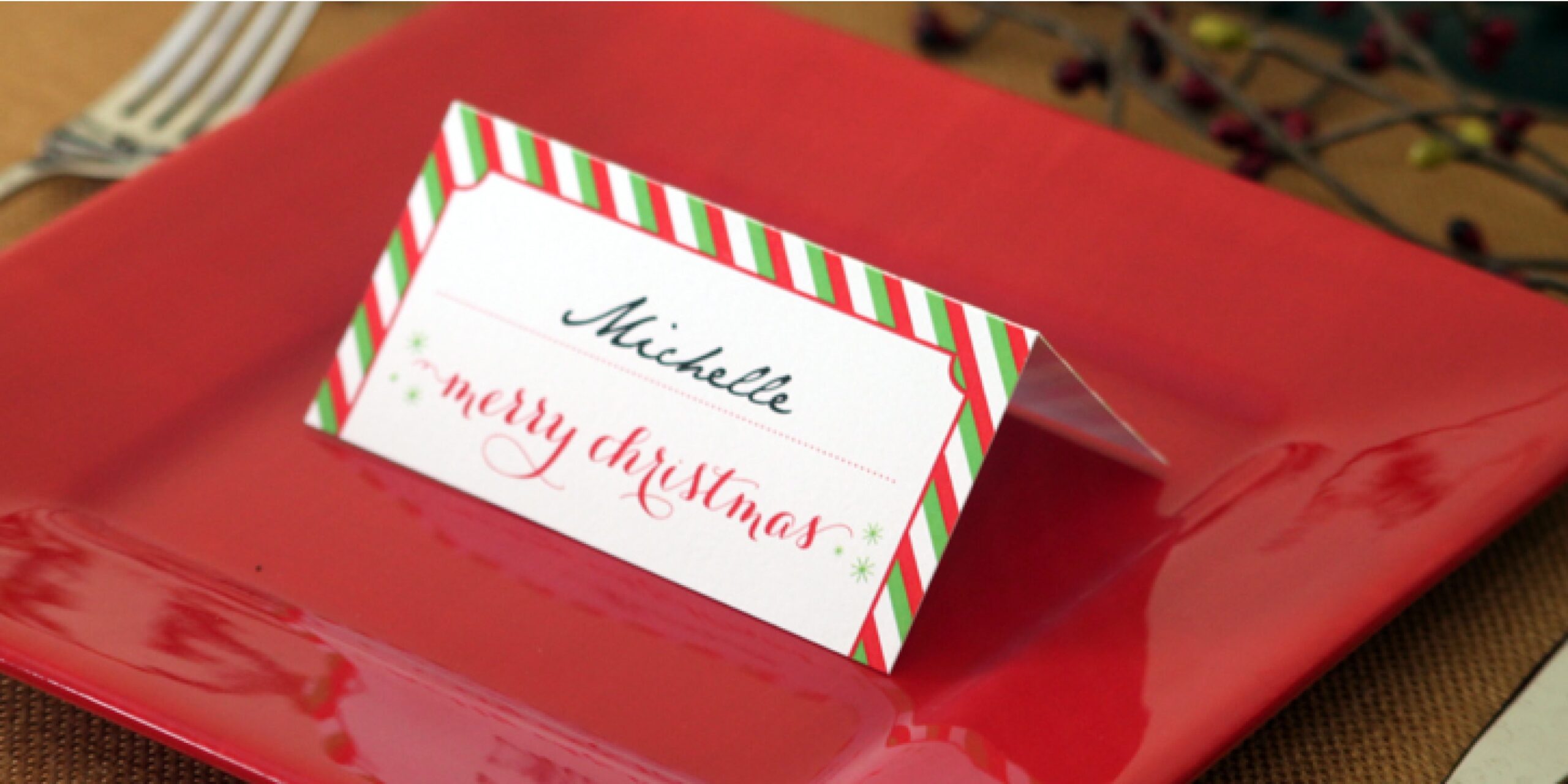 Holiday Place Cards Diy Printable