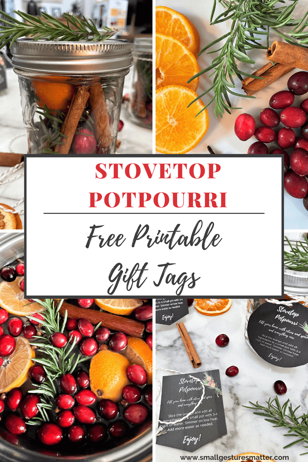 Holiday Stovetop Potpourri With Free Gift Tags