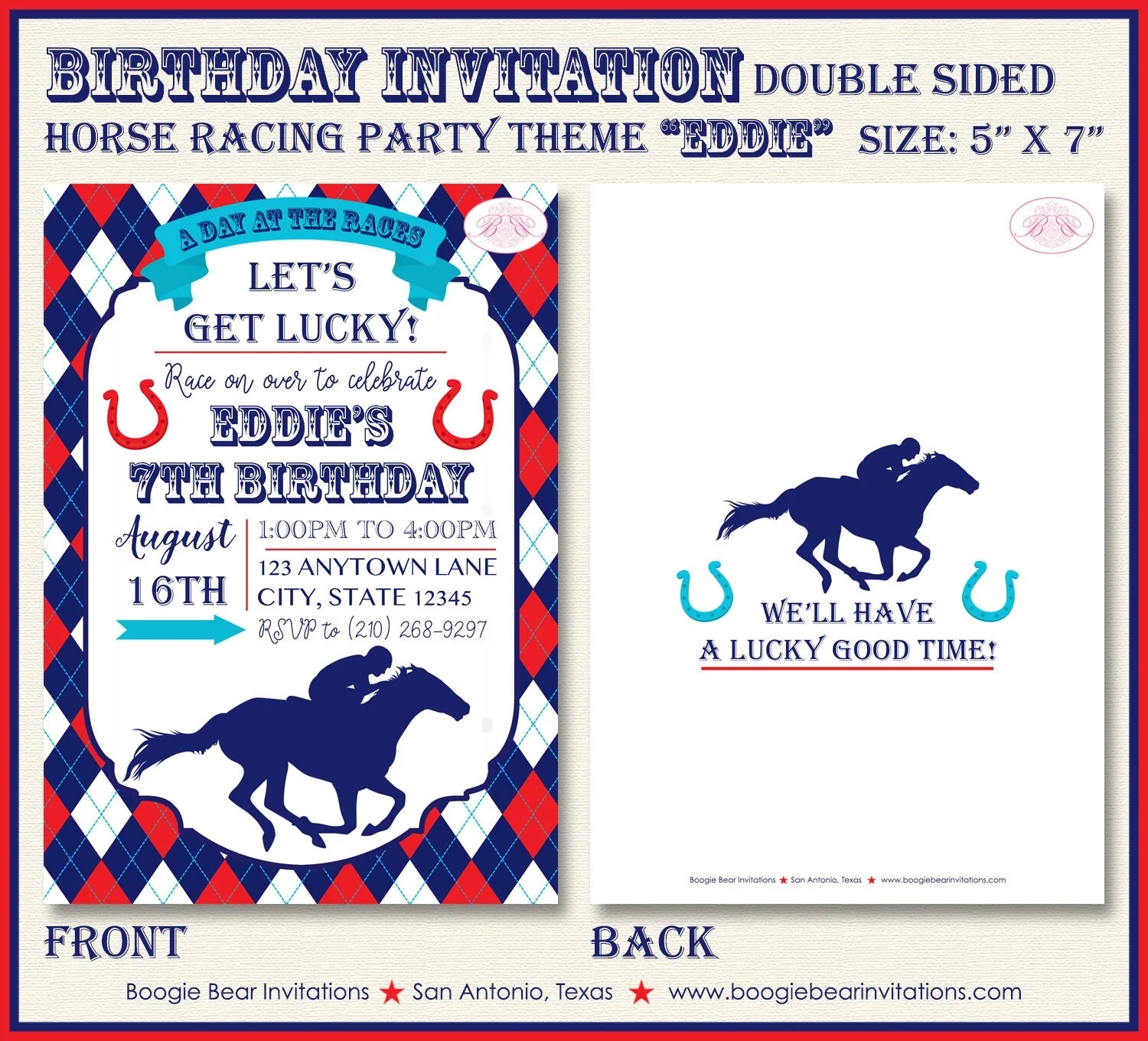 Horse Racing Birthday Party Invitation 95889