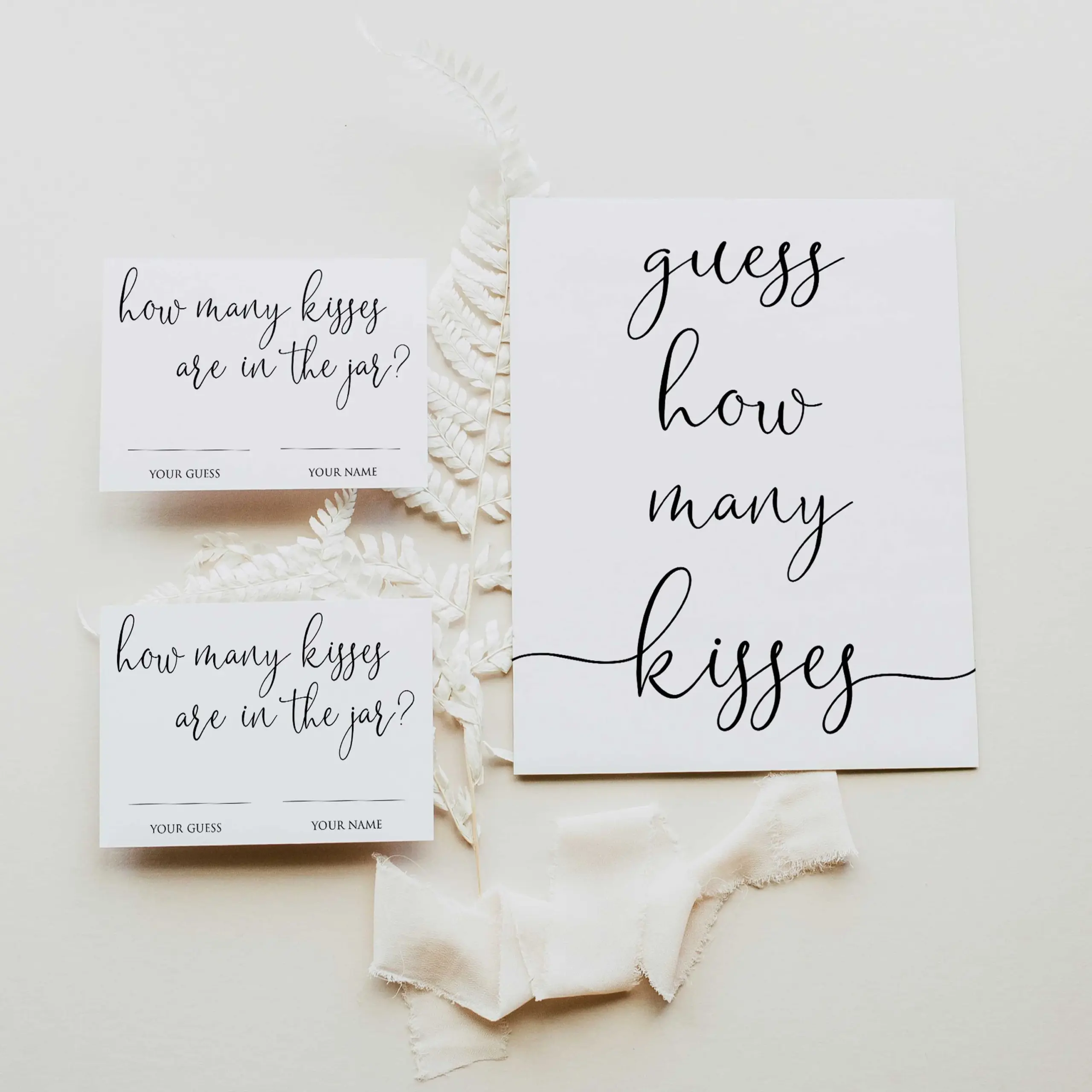 How Many Kisses In The Jar Minimalist How Many Kisses In The Jar Minimalist