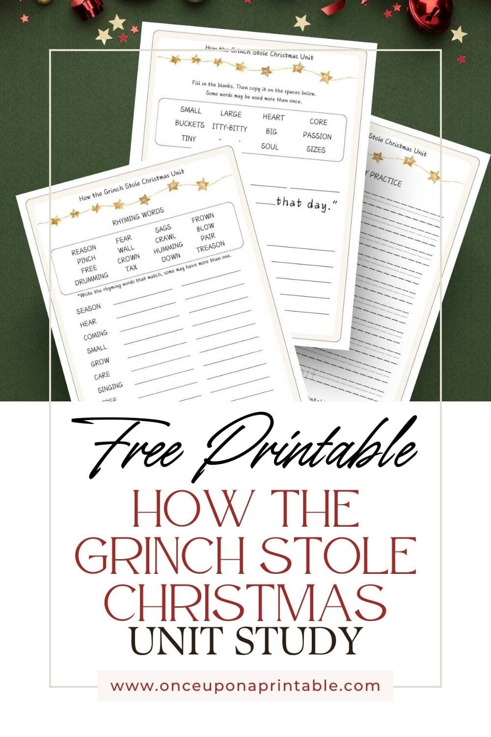 How The Grinch Stole Christmas Worksheets