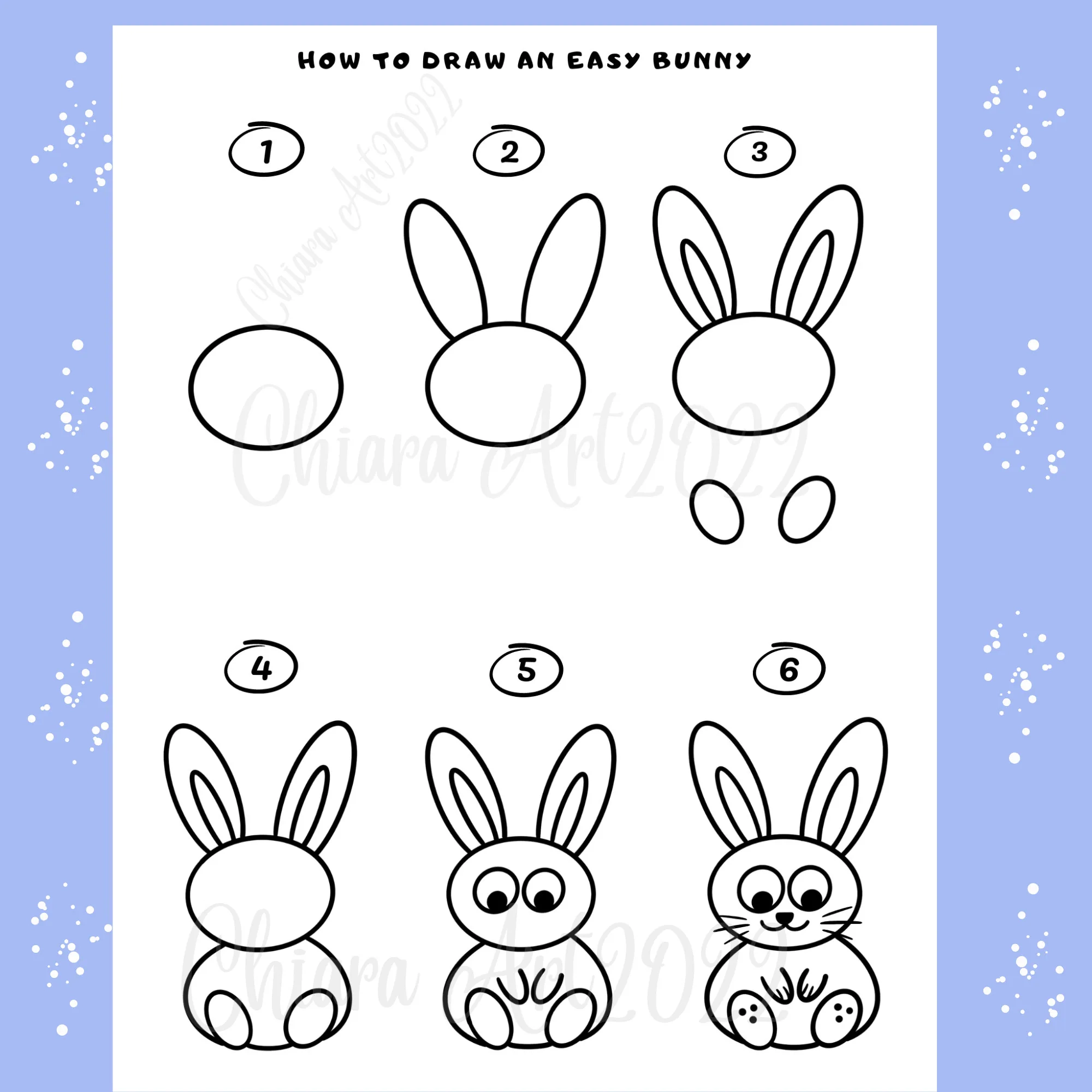 How To Draw A Bunny Easy For Kids
