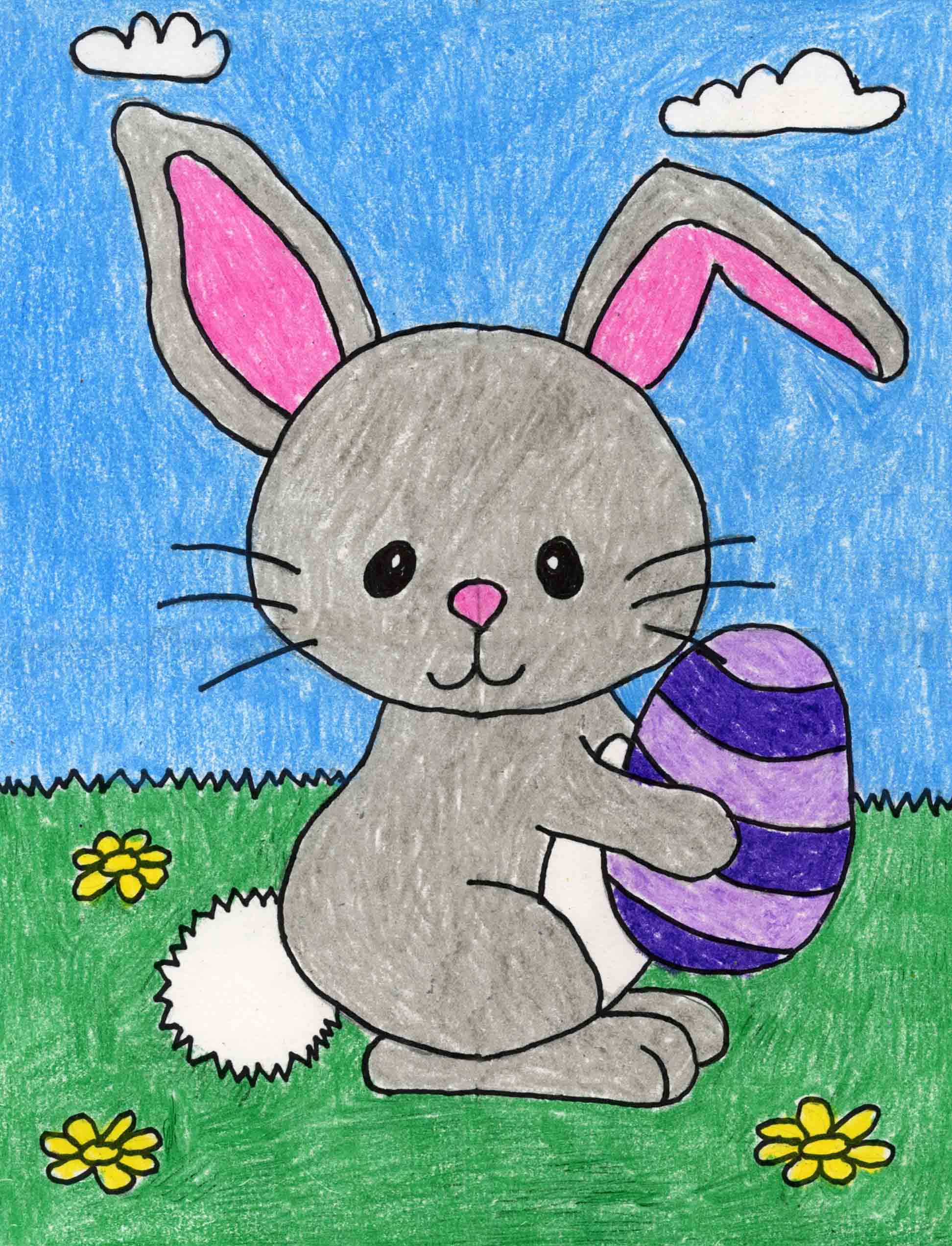 How To Draw The Easter Bunny