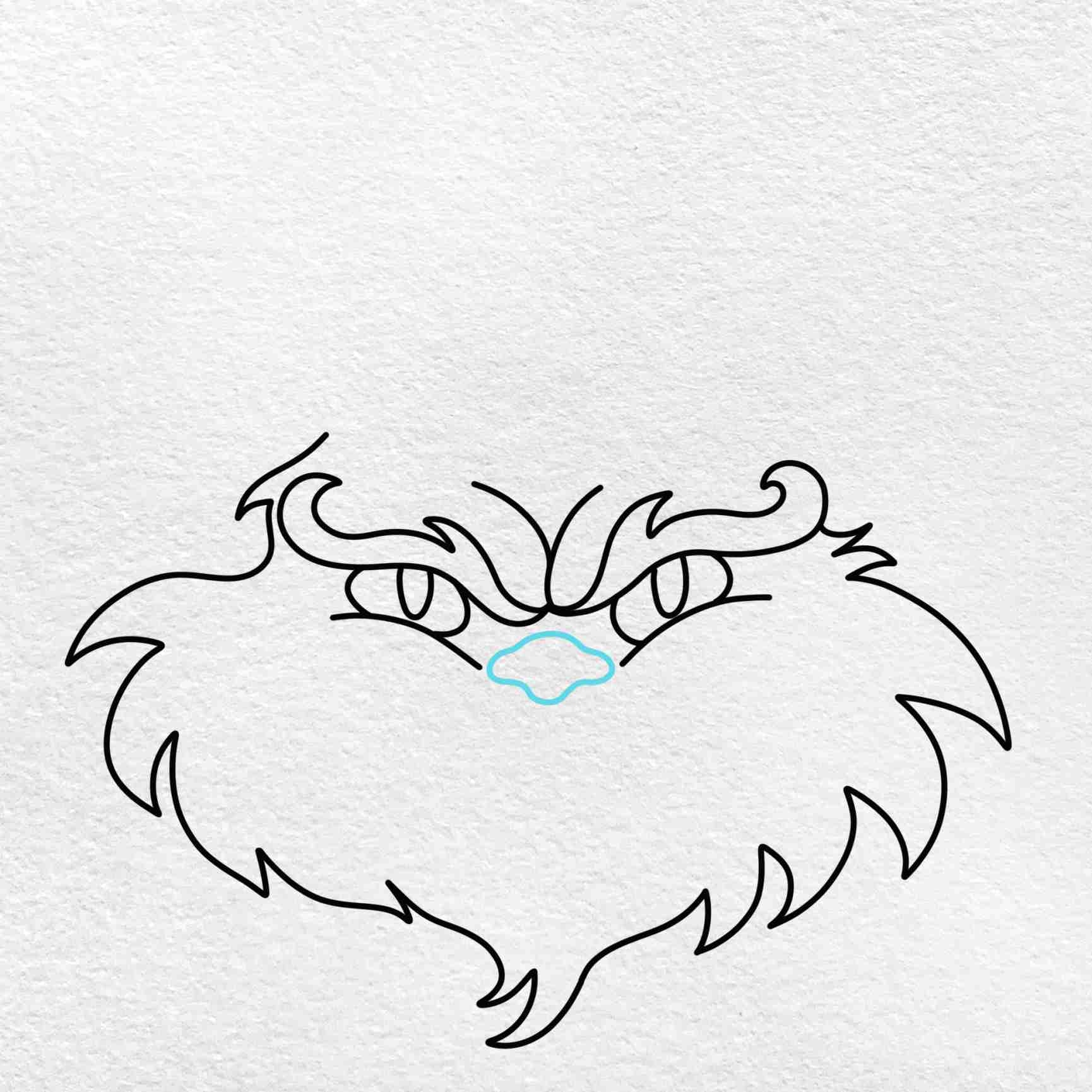 printable grinch face outline printable grinch face outline