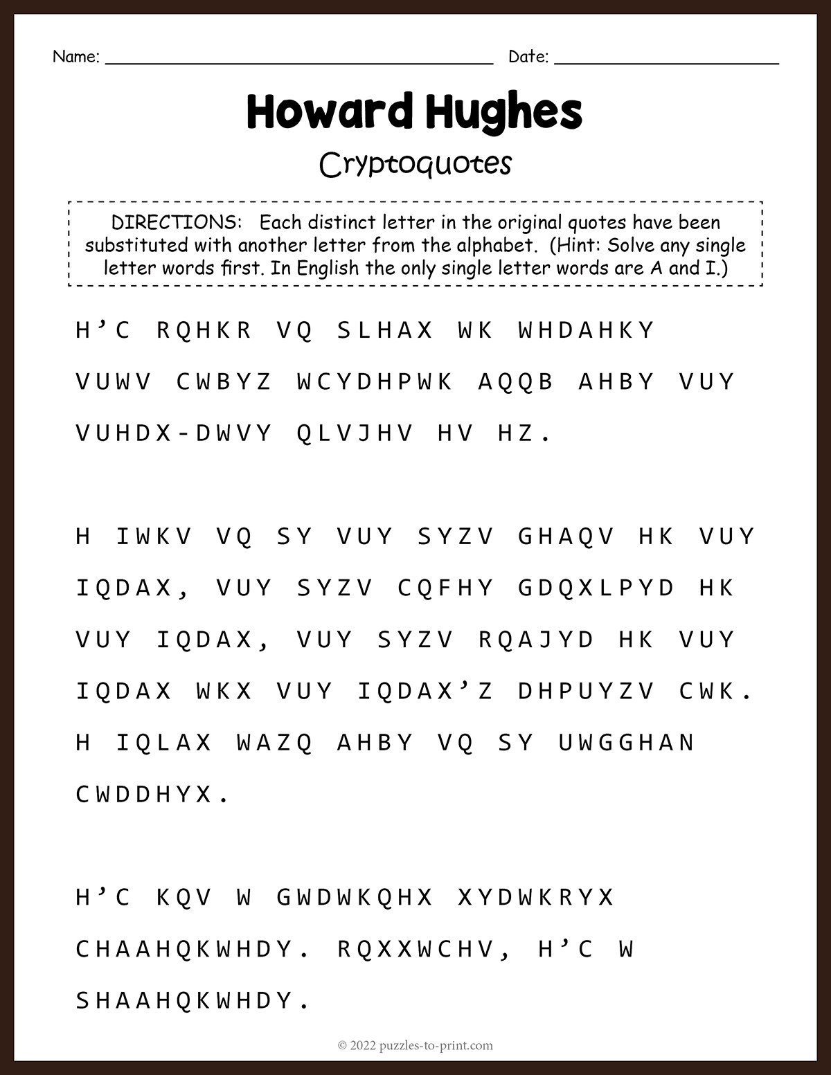 Howard Hughes Cryptoquote shtml