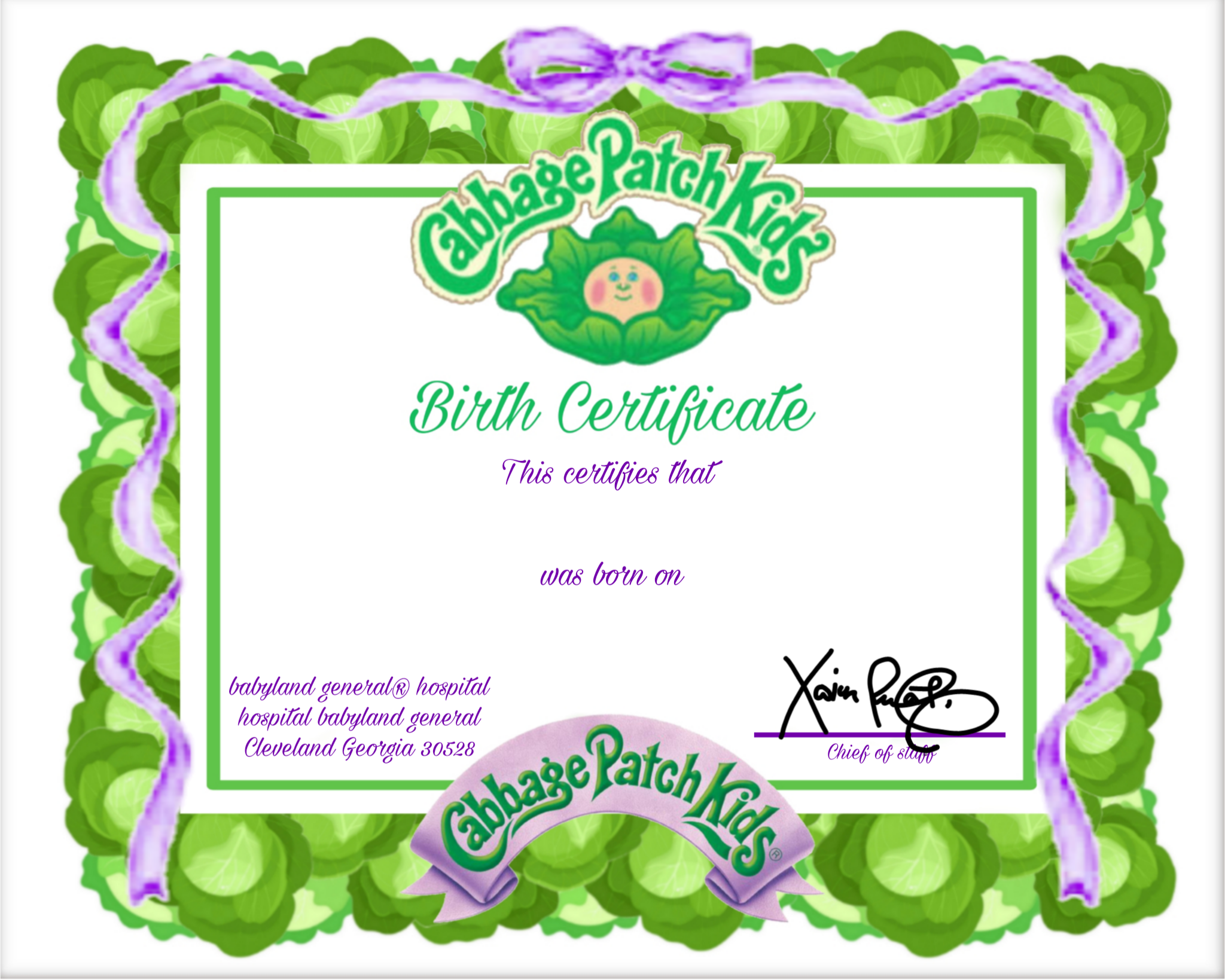 I Made A Printable Replacement Cpk Birth